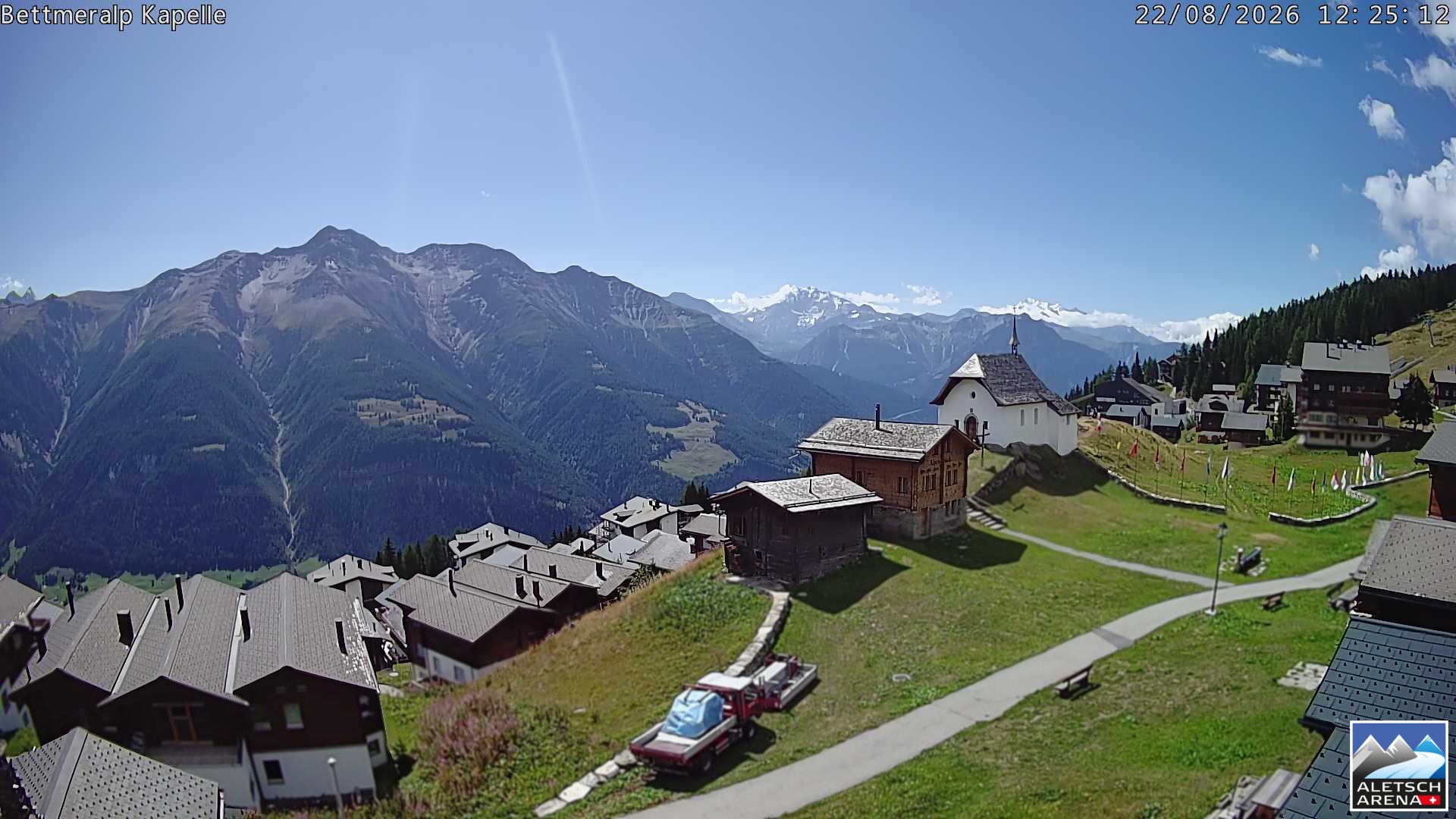 Archiv Foto Webcam Kapelle Bettmeralp