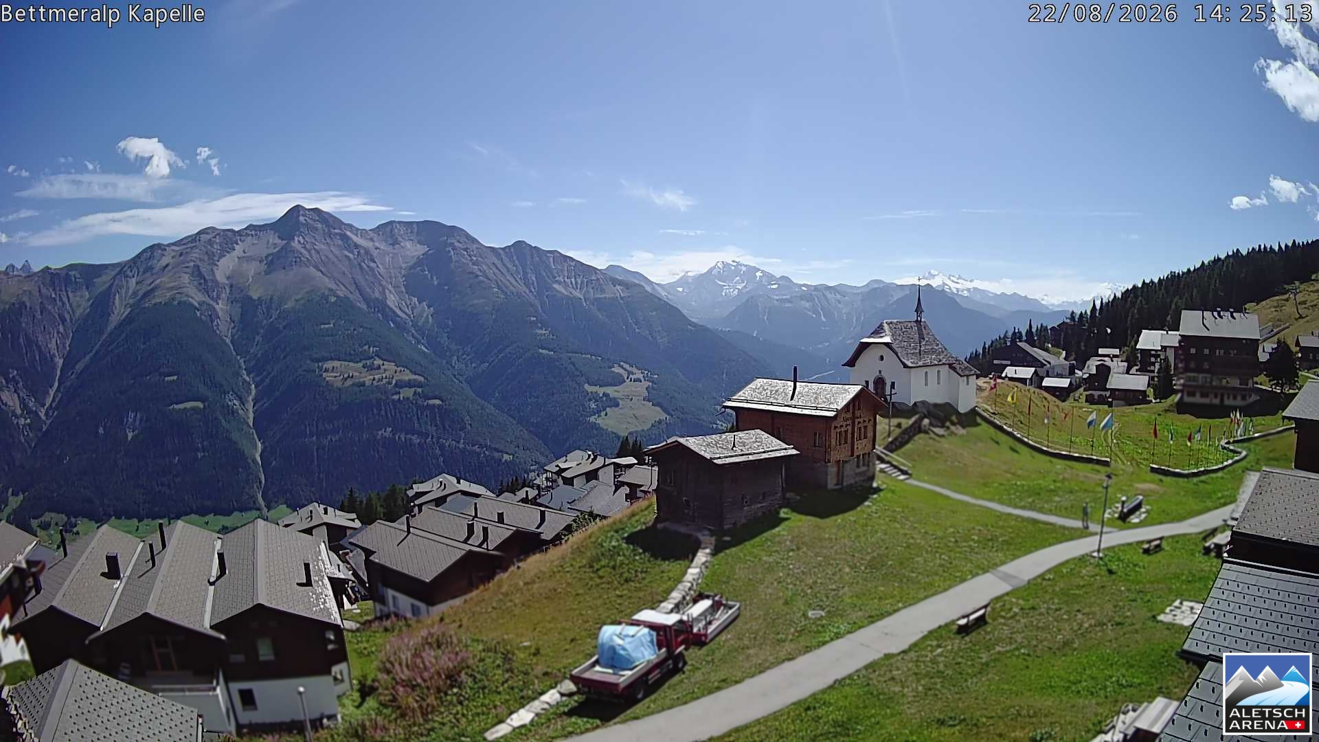 Archiv Foto Webcam Kapelle Bettmeralp