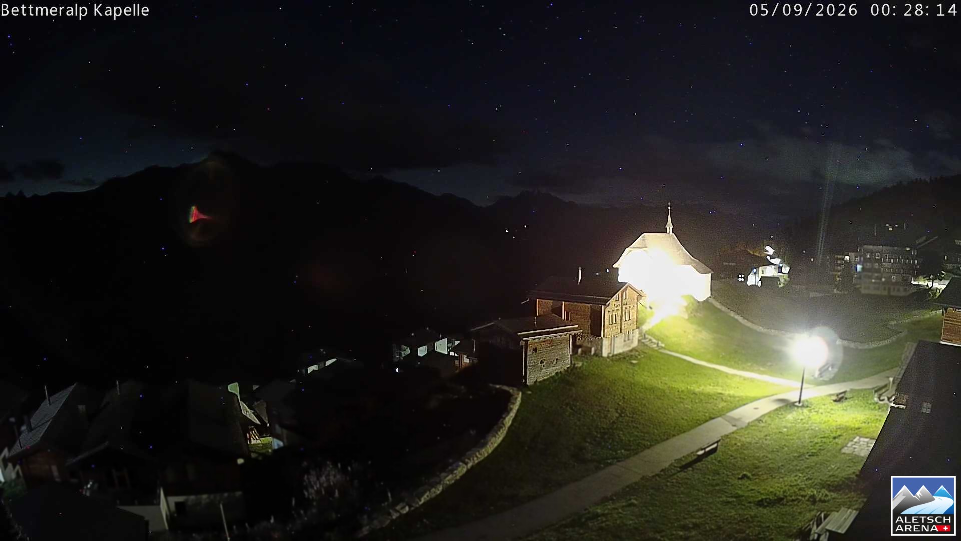 Archiv Foto Webcam Kapelle Bettmeralp