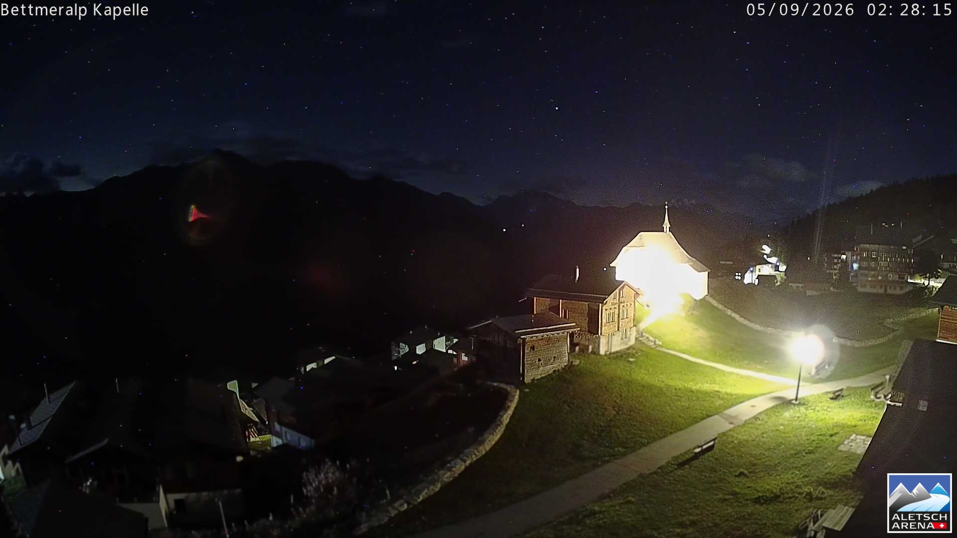 Archiv Foto Webcam Kapelle Bettmeralp