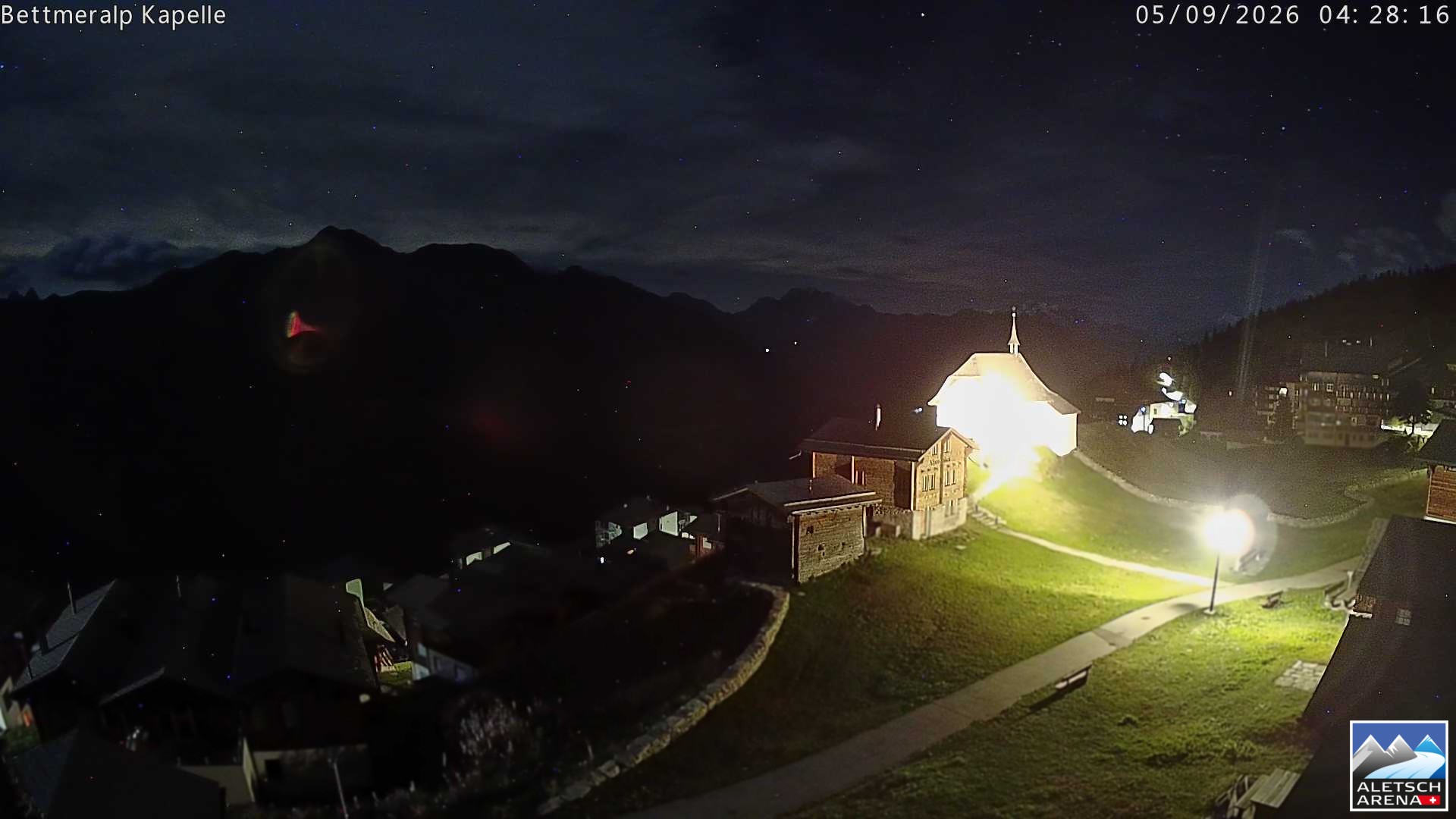 Archiv Foto Webcam Kapelle Bettmeralp