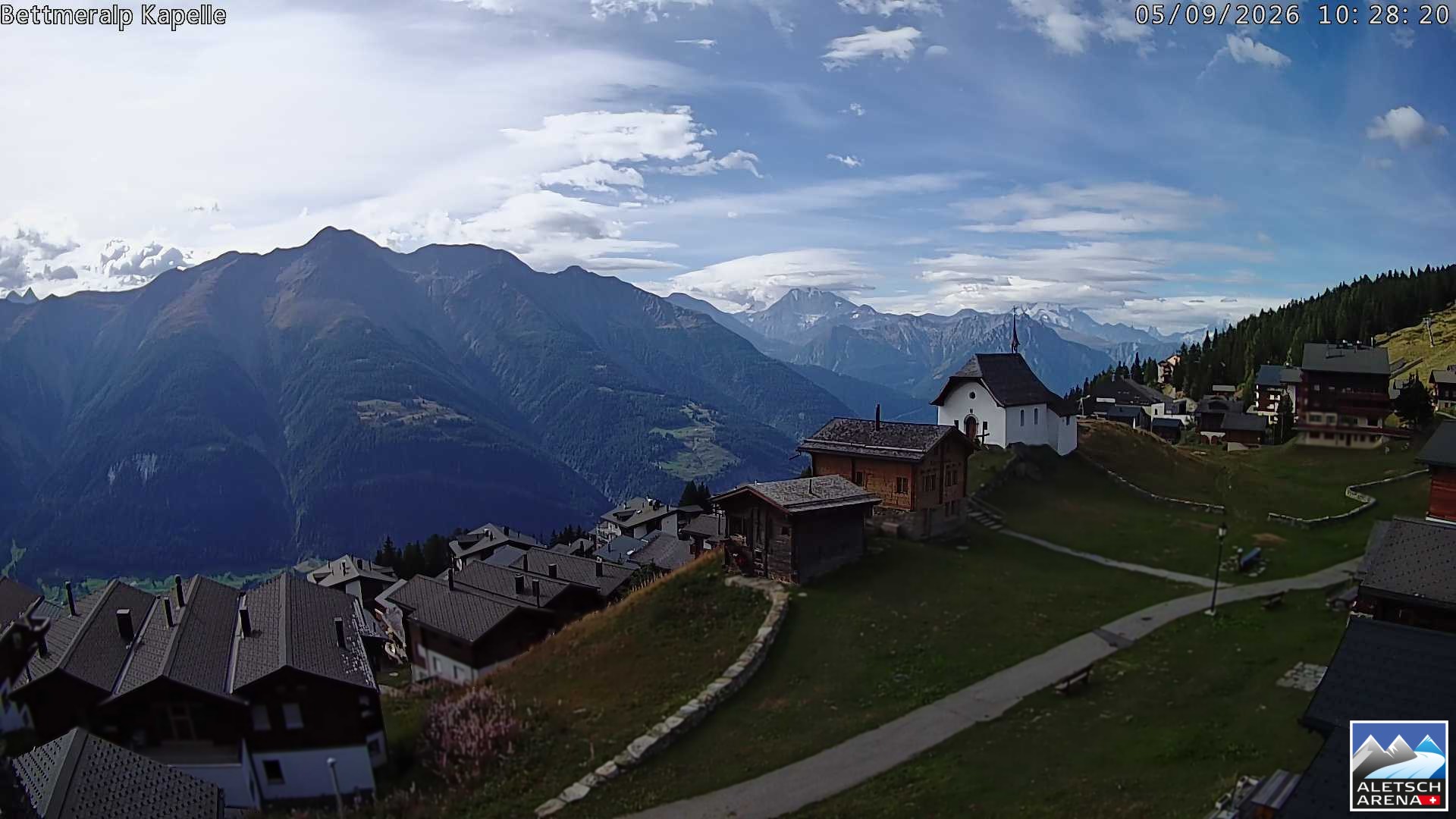 Archiv Foto Webcam Kapelle Bettmeralp