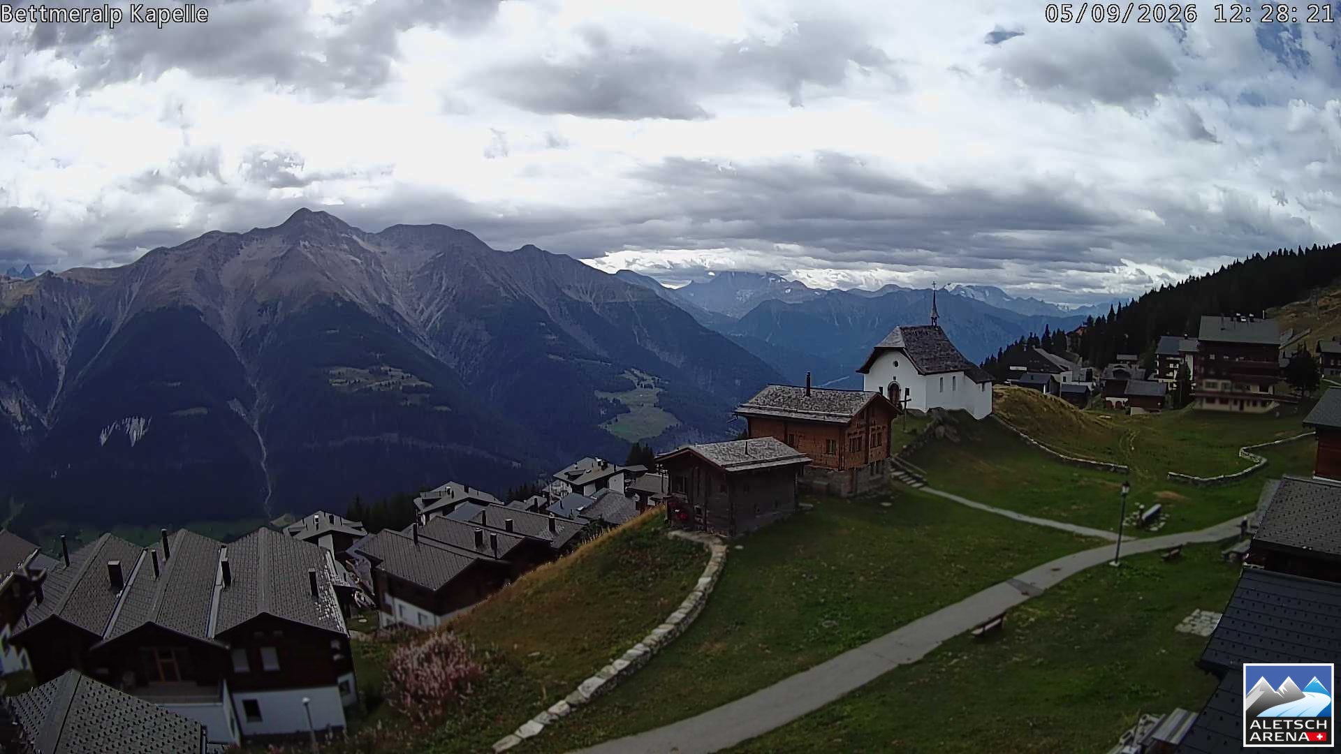 Archiv Foto Webcam Kapelle Bettmeralp