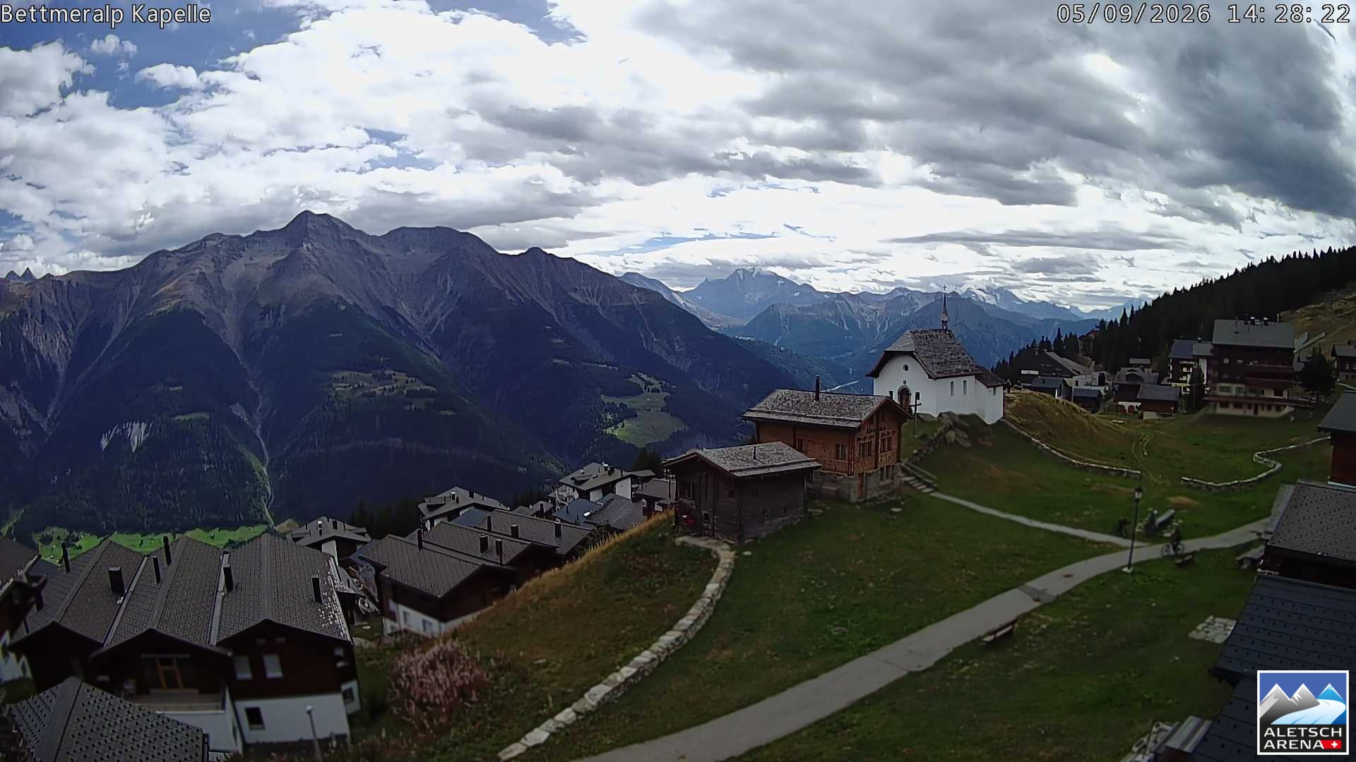 Archiv Foto Webcam Kapelle Bettmeralp