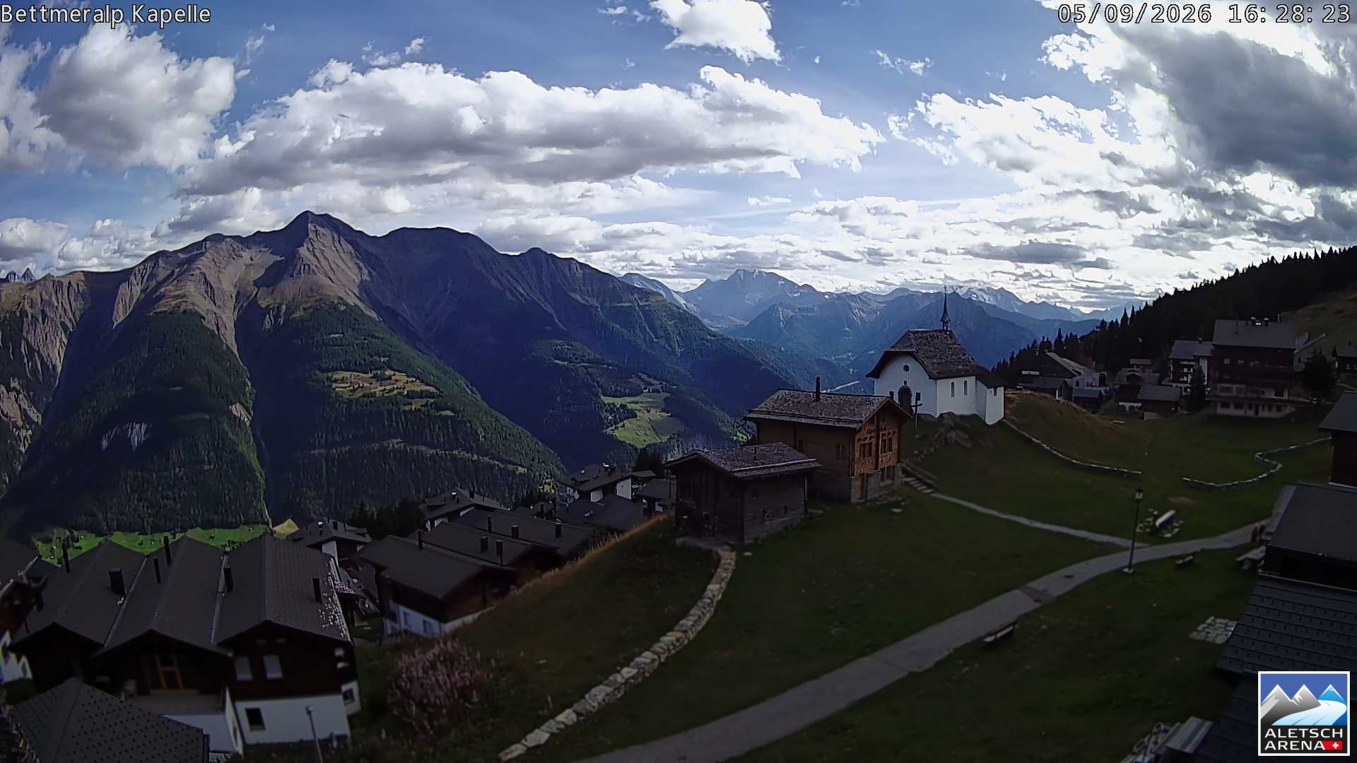 Archiv Foto Webcam Kapelle Bettmeralp