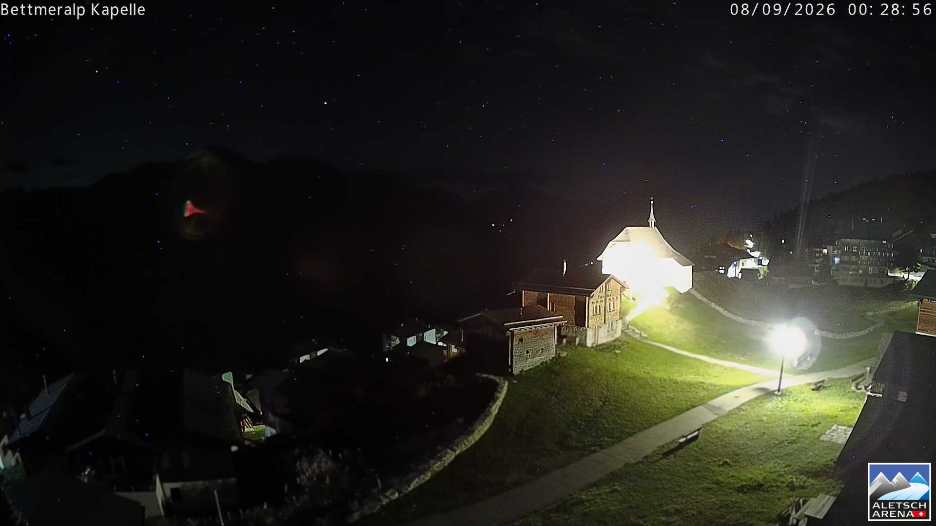 Archiv Foto Webcam Kapelle Bettmeralp