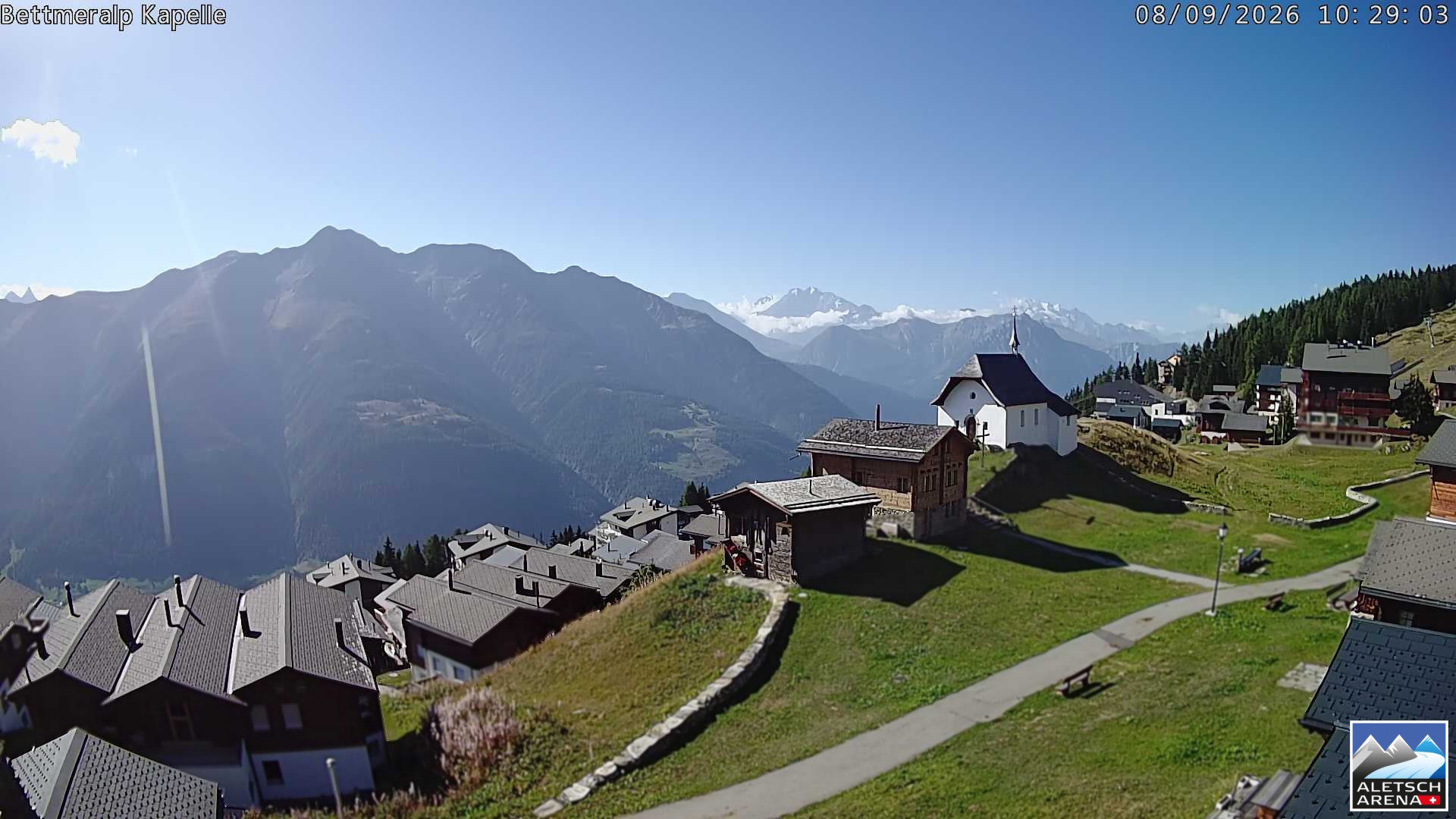 Archiv Foto Webcam Kapelle Bettmeralp