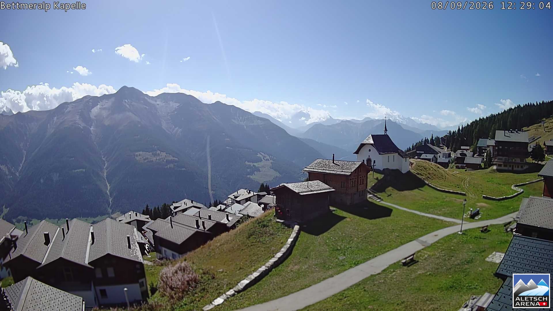 Archiv Foto Webcam Kapelle Bettmeralp