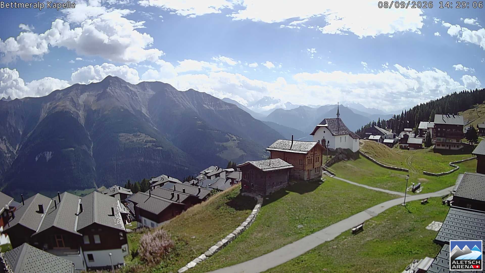 Archiv Foto Webcam Kapelle Bettmeralp