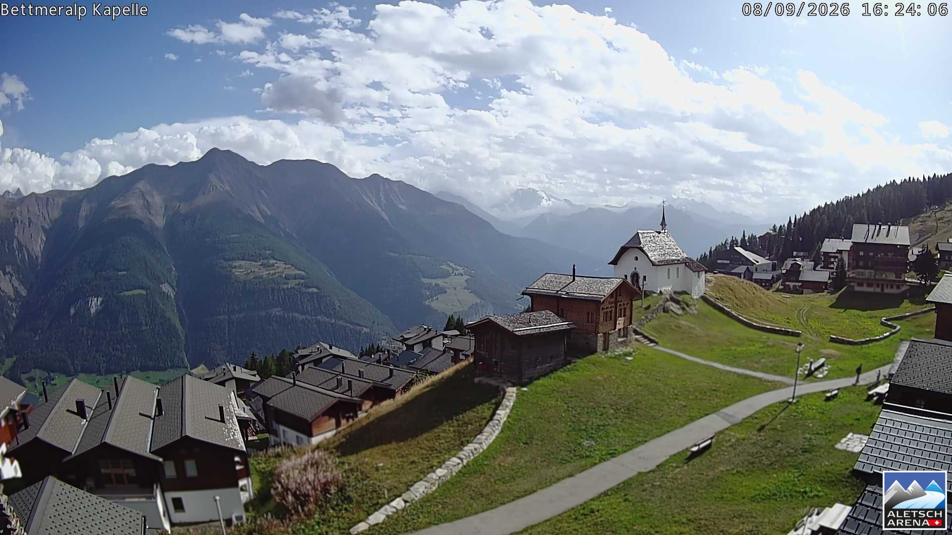 Archiv Foto Webcam Kapelle Bettmeralp