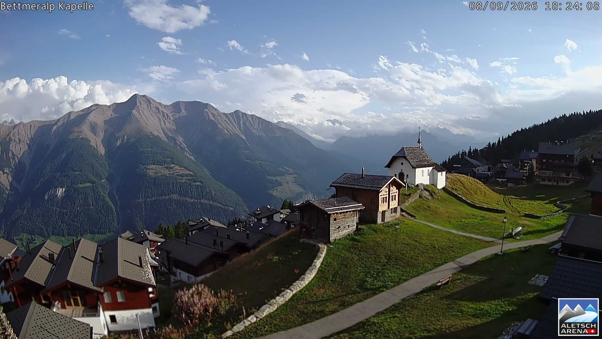 Archiv Foto Webcam Kapelle Bettmeralp