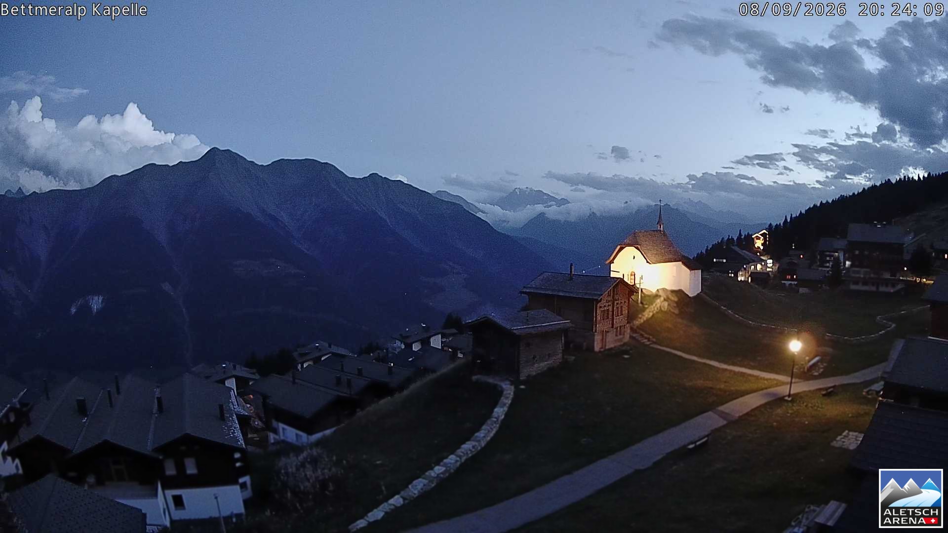 Archiv Foto Webcam Kapelle Bettmeralp