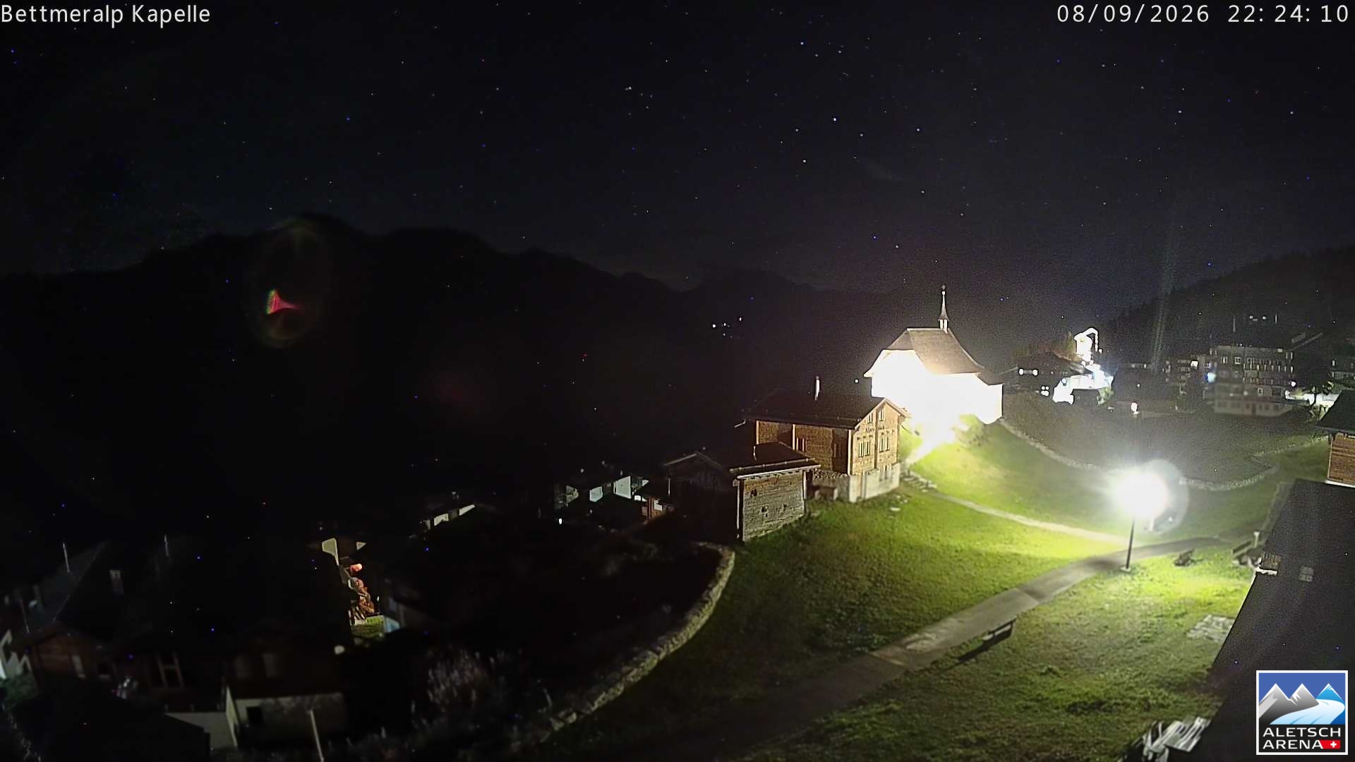 Archiv Foto Webcam Kapelle Bettmeralp