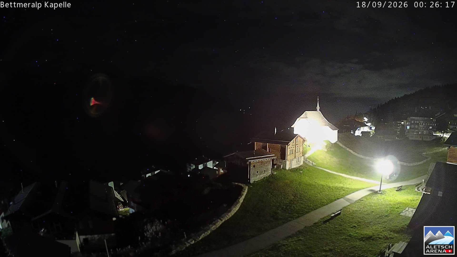 Archiv Foto Webcam Kapelle Bettmeralp