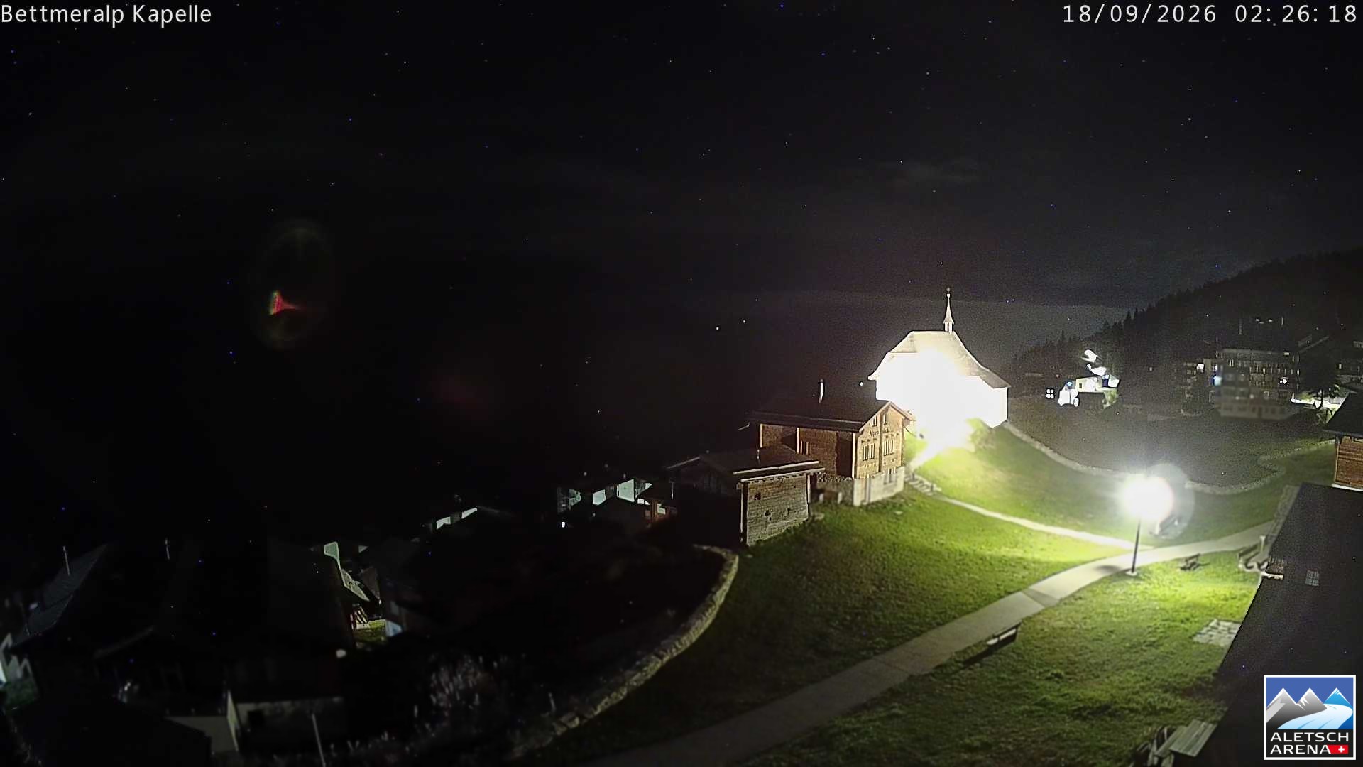 Archiv Foto Webcam Kapelle Bettmeralp