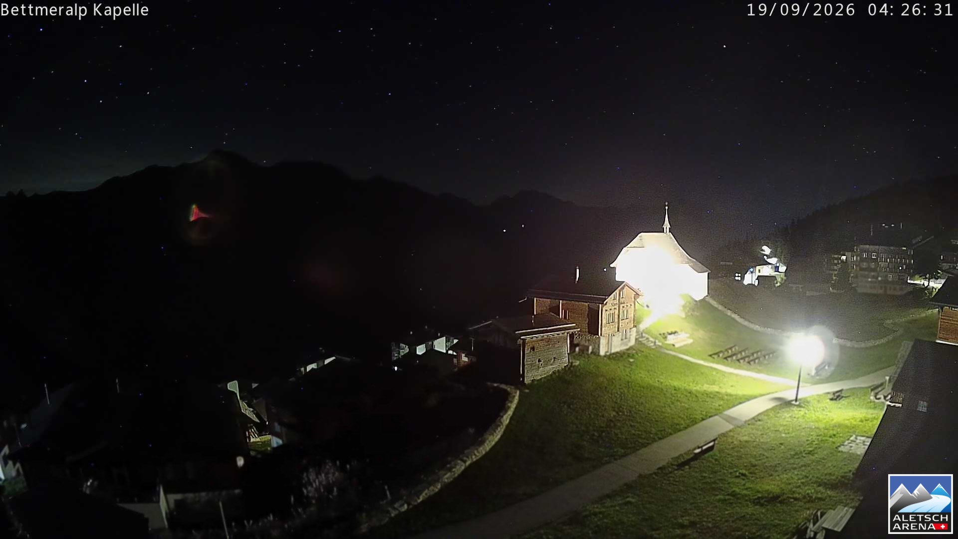 Archiv Foto Webcam Kapelle Bettmeralp