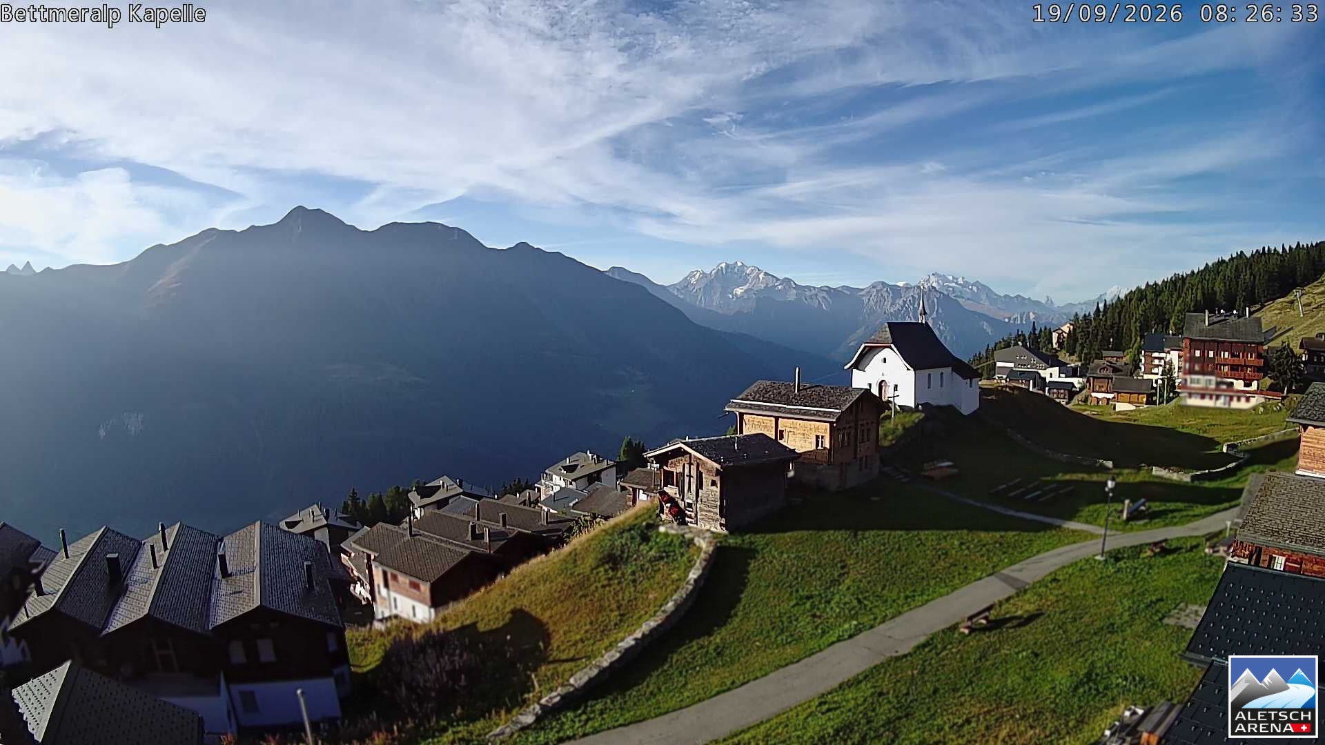 Archiv Foto Webcam Kapelle Bettmeralp