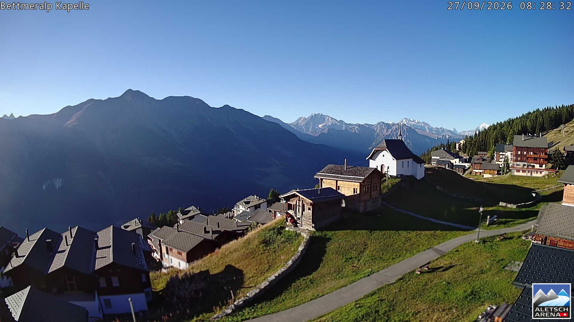 Archiv Foto Webcam Kapelle Bettmeralp
