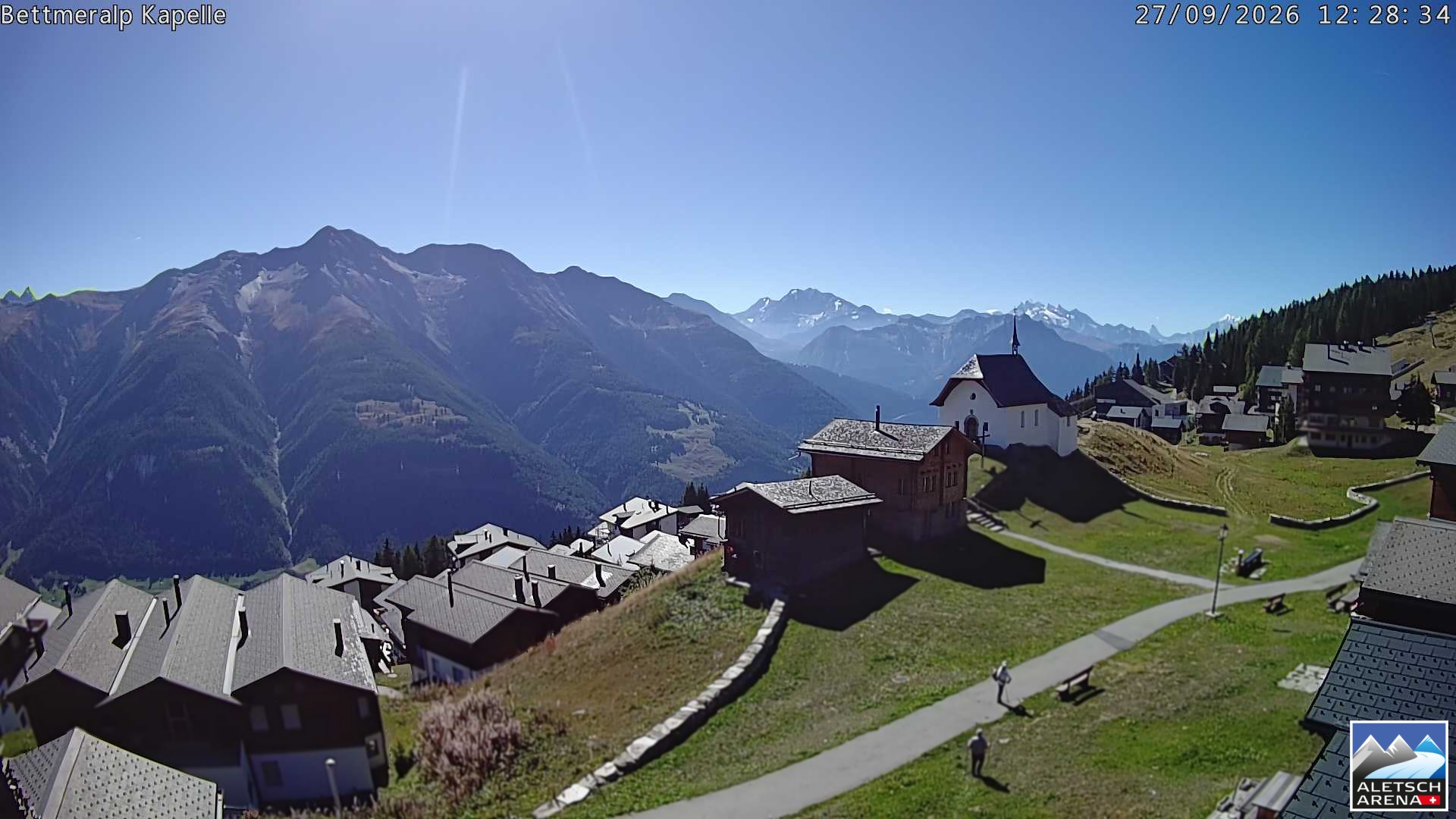 Archiv Foto Webcam Kapelle Bettmeralp