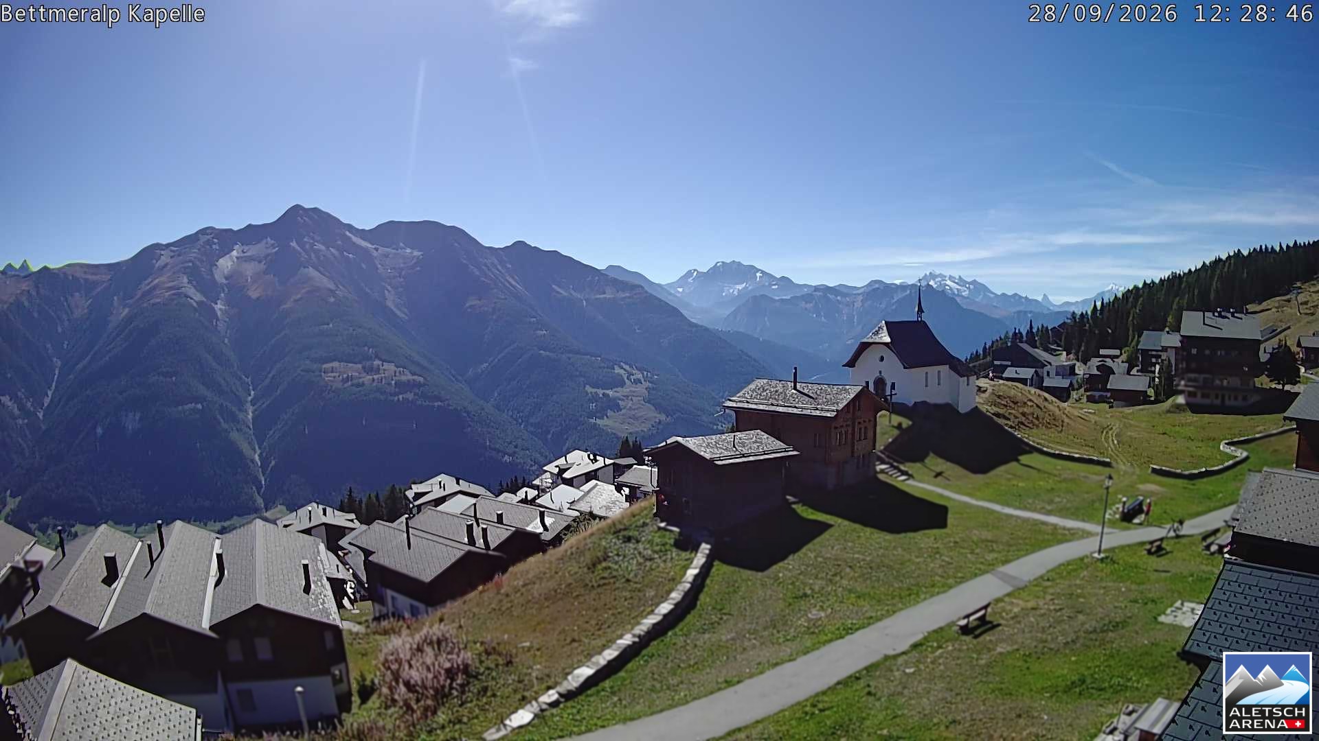 Archiv Foto Webcam Kapelle Bettmeralp