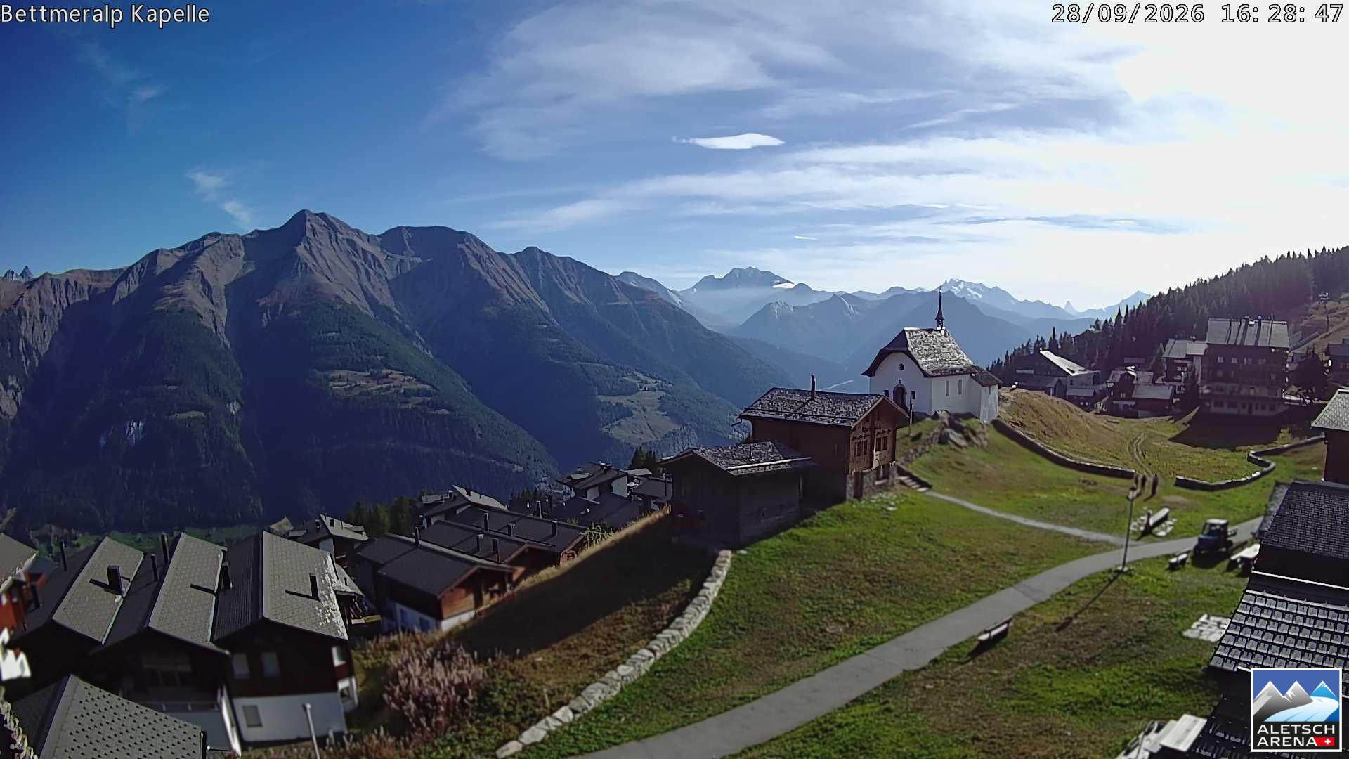 Archiv Foto Webcam Kapelle Bettmeralp