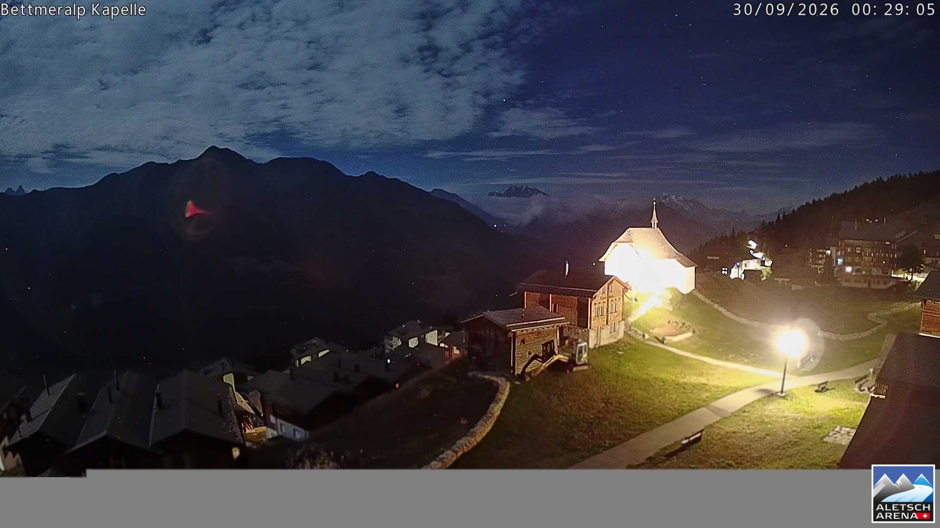 Archiv Foto Webcam Kapelle Bettmeralp