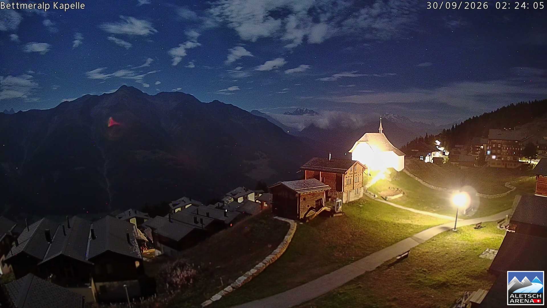 Archiv Foto Webcam Kapelle Bettmeralp