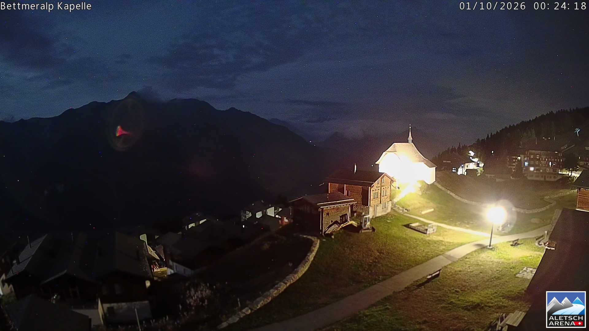 Archiv Foto Webcam Kapelle Bettmeralp