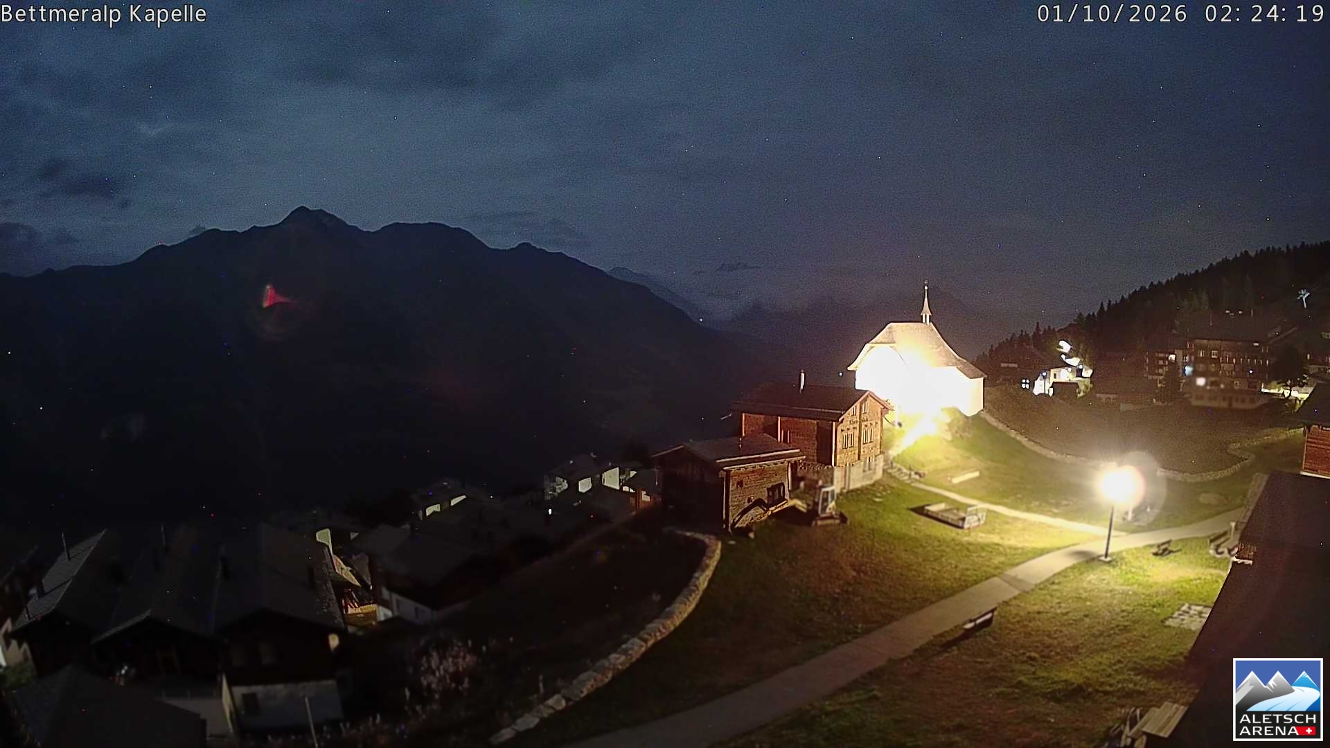 Archiv Foto Webcam Kapelle Bettmeralp