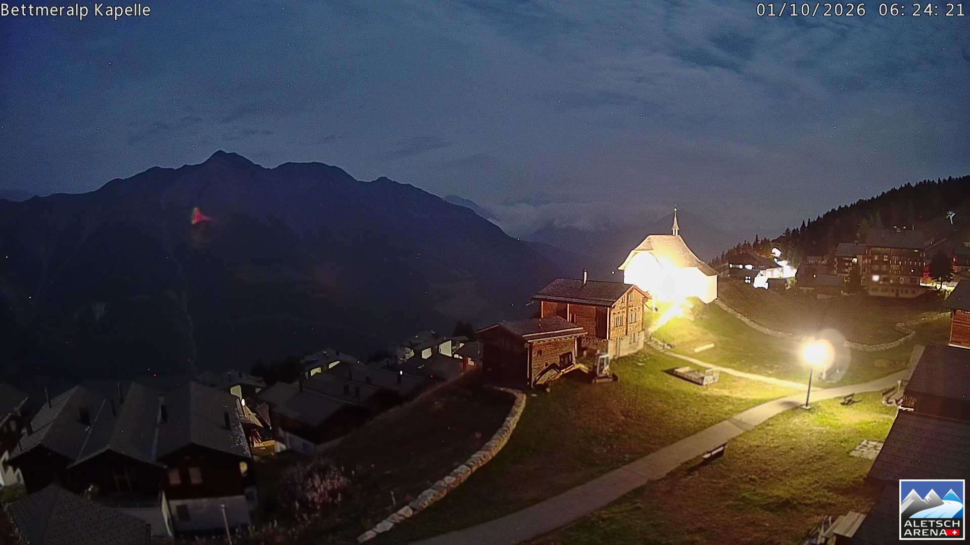 Archiv Foto Webcam Kapelle Bettmeralp