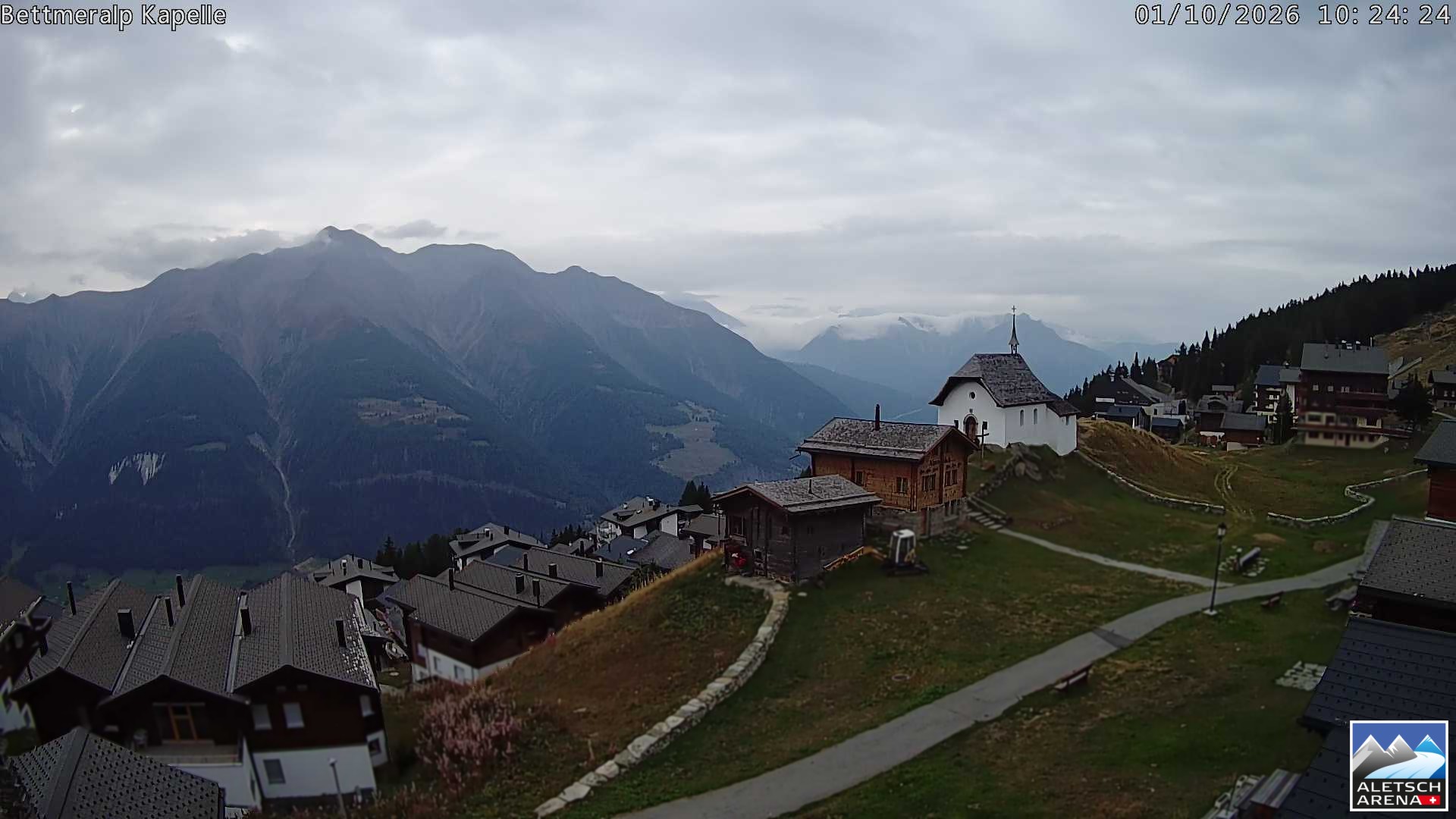 Archiv Foto Webcam Kapelle Bettmeralp