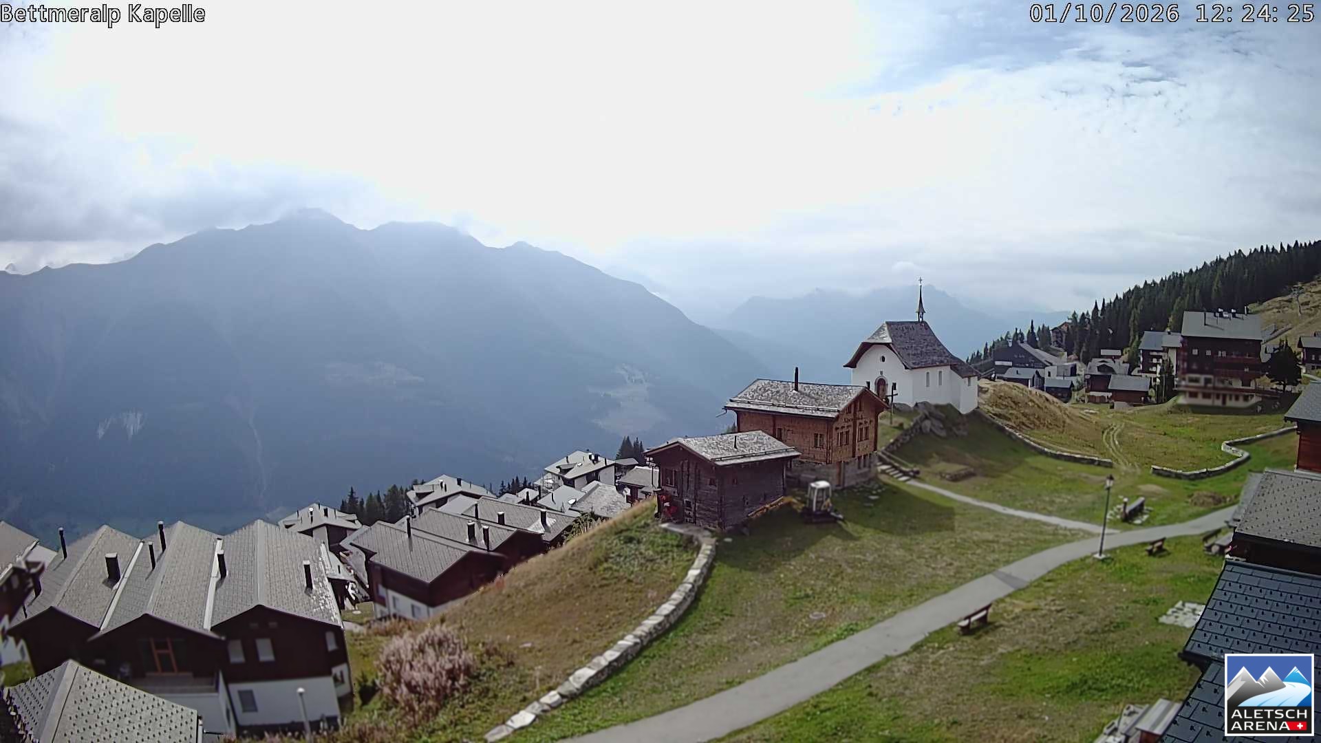 Archiv Foto Webcam Kapelle Bettmeralp
