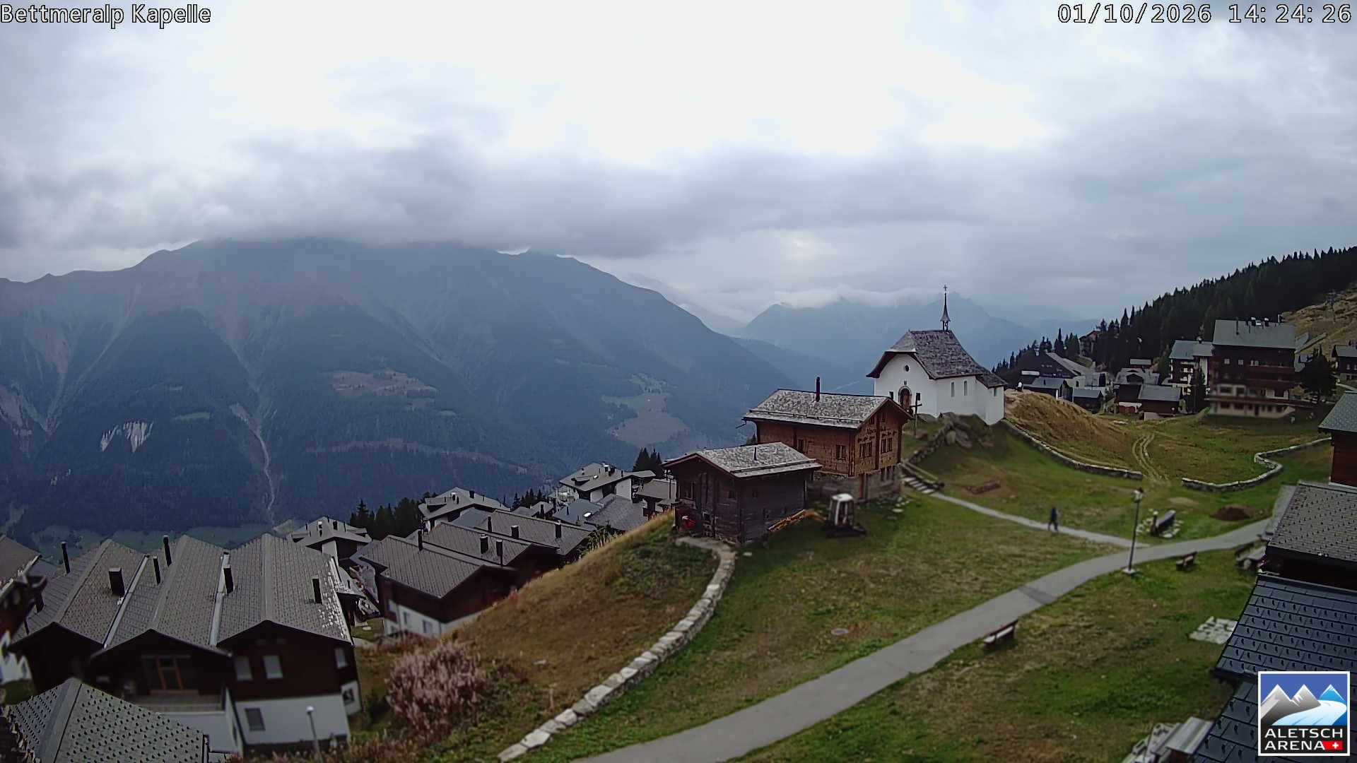 Archiv Foto Webcam Kapelle Bettmeralp