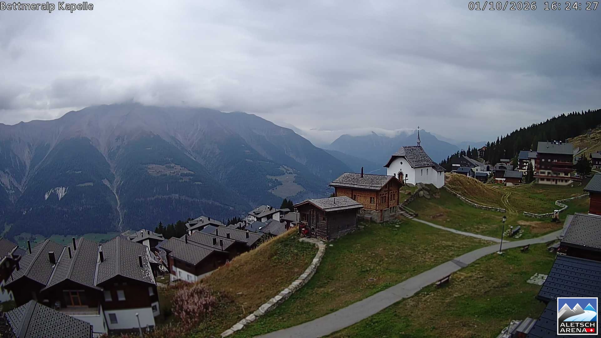 Archiv Foto Webcam Kapelle Bettmeralp