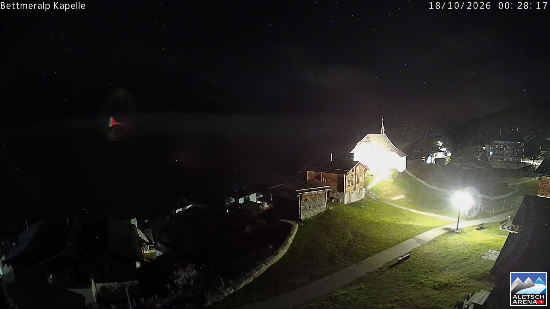 Archiv Foto Webcam Kapelle Bettmeralp