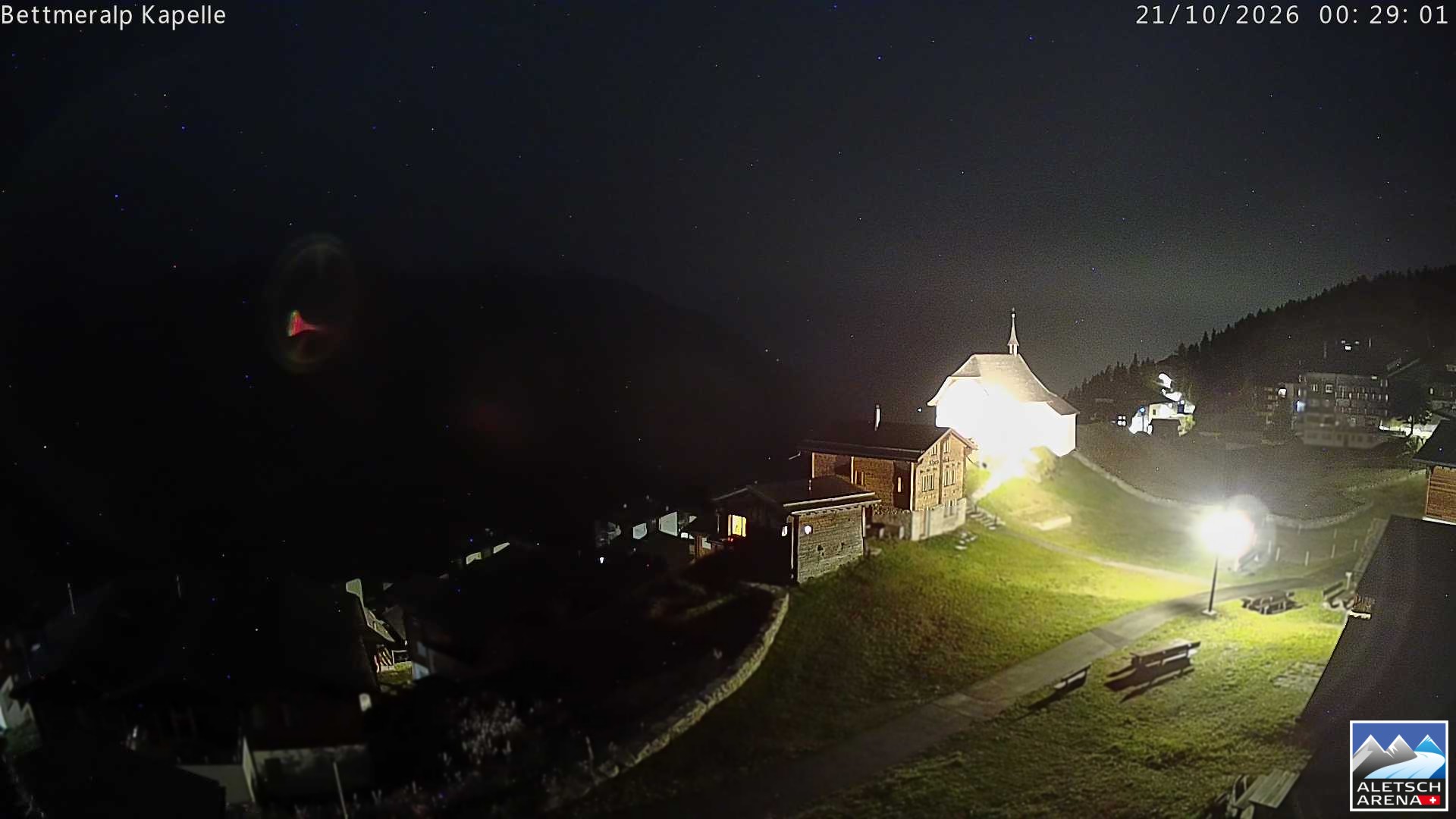 Archiv Foto Webcam Kapelle Bettmeralp