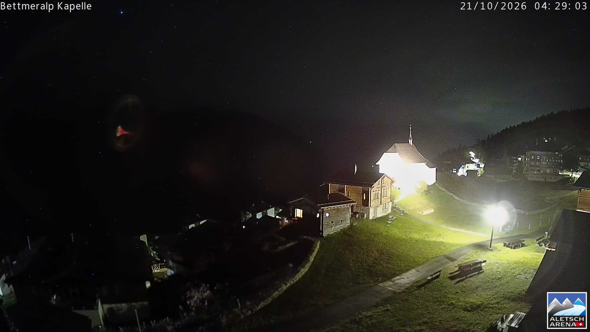 Archiv Foto Webcam Kapelle Bettmeralp