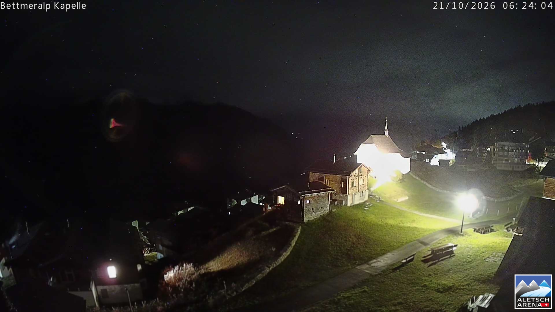 Archiv Foto Webcam Kapelle Bettmeralp