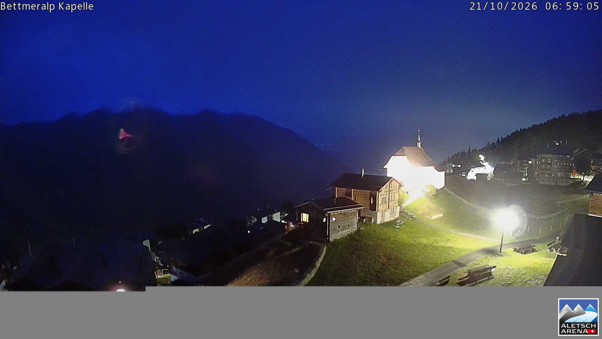 Archiv Foto Webcam Kapelle Bettmeralp