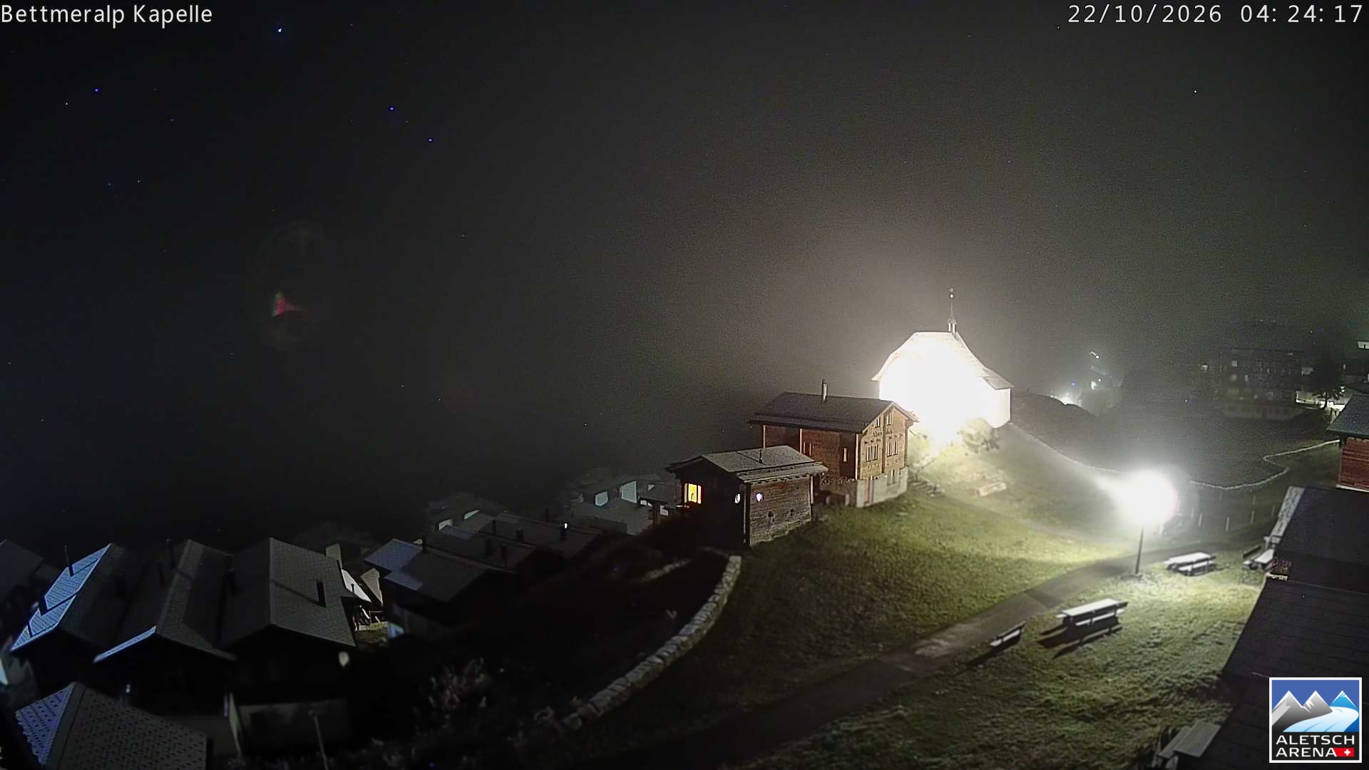 Archiv Foto Webcam Kapelle Bettmeralp