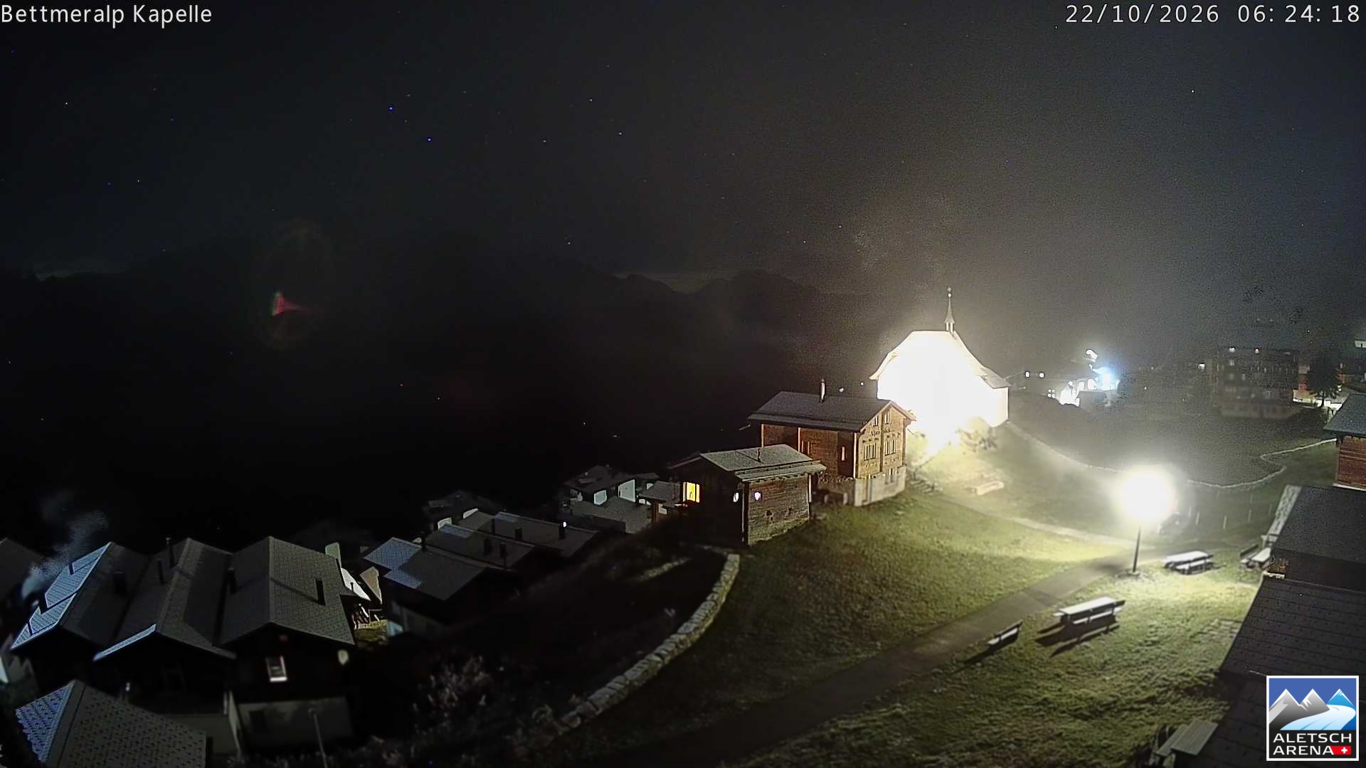 Archiv Foto Webcam Kapelle Bettmeralp