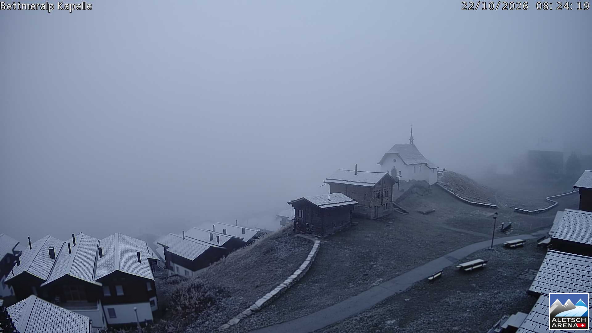 Archiv Foto Webcam Kapelle Bettmeralp