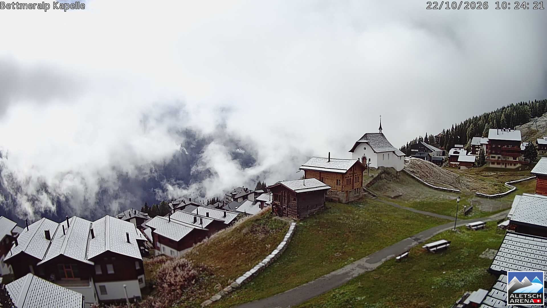Archiv Foto Webcam Kapelle Bettmeralp