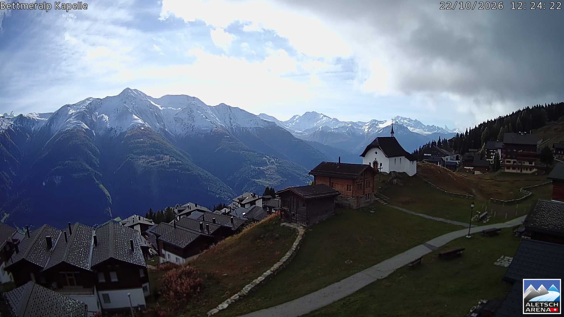 Archiv Foto Webcam Kapelle Bettmeralp