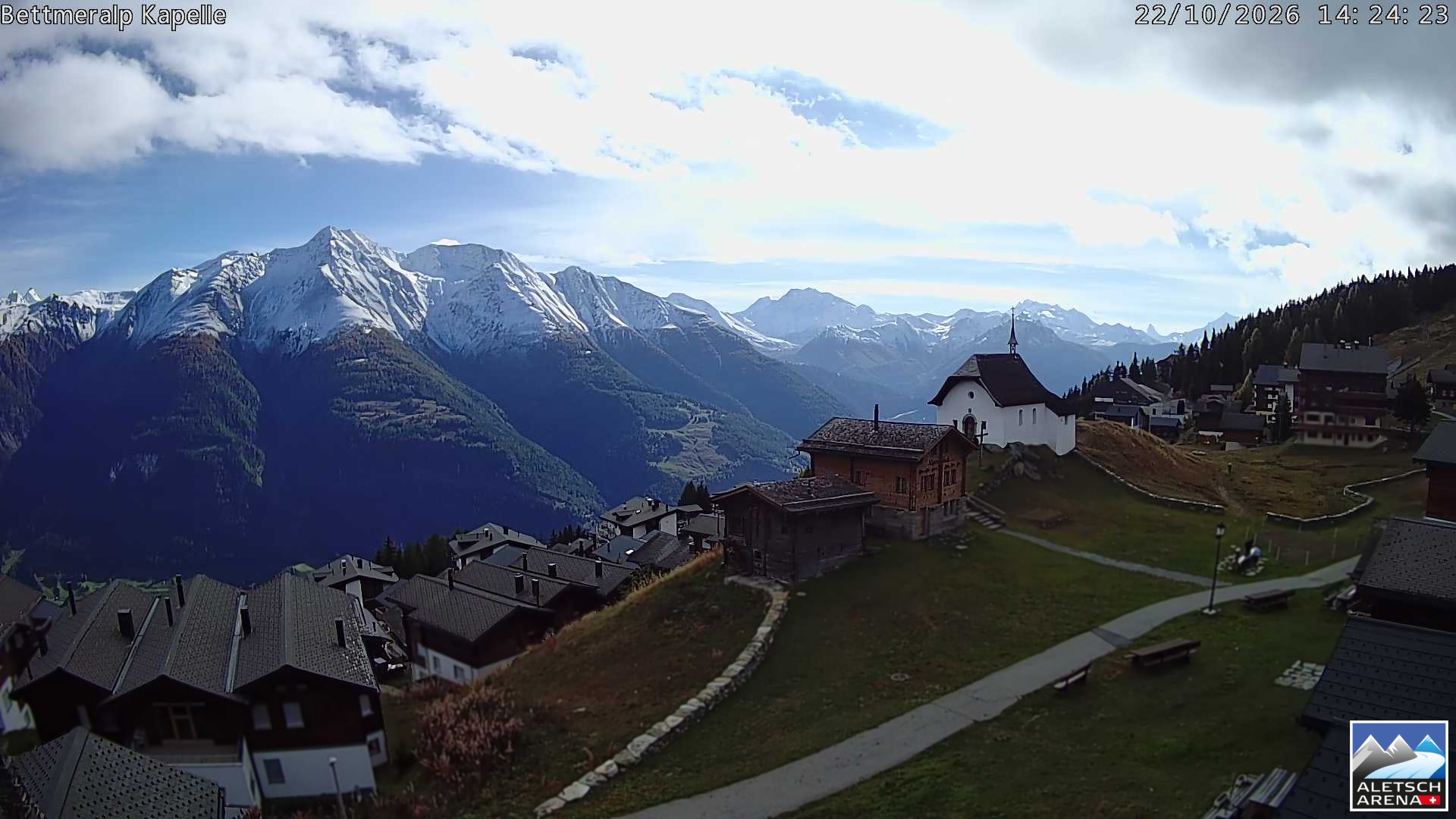 Archiv Foto Webcam Kapelle Bettmeralp