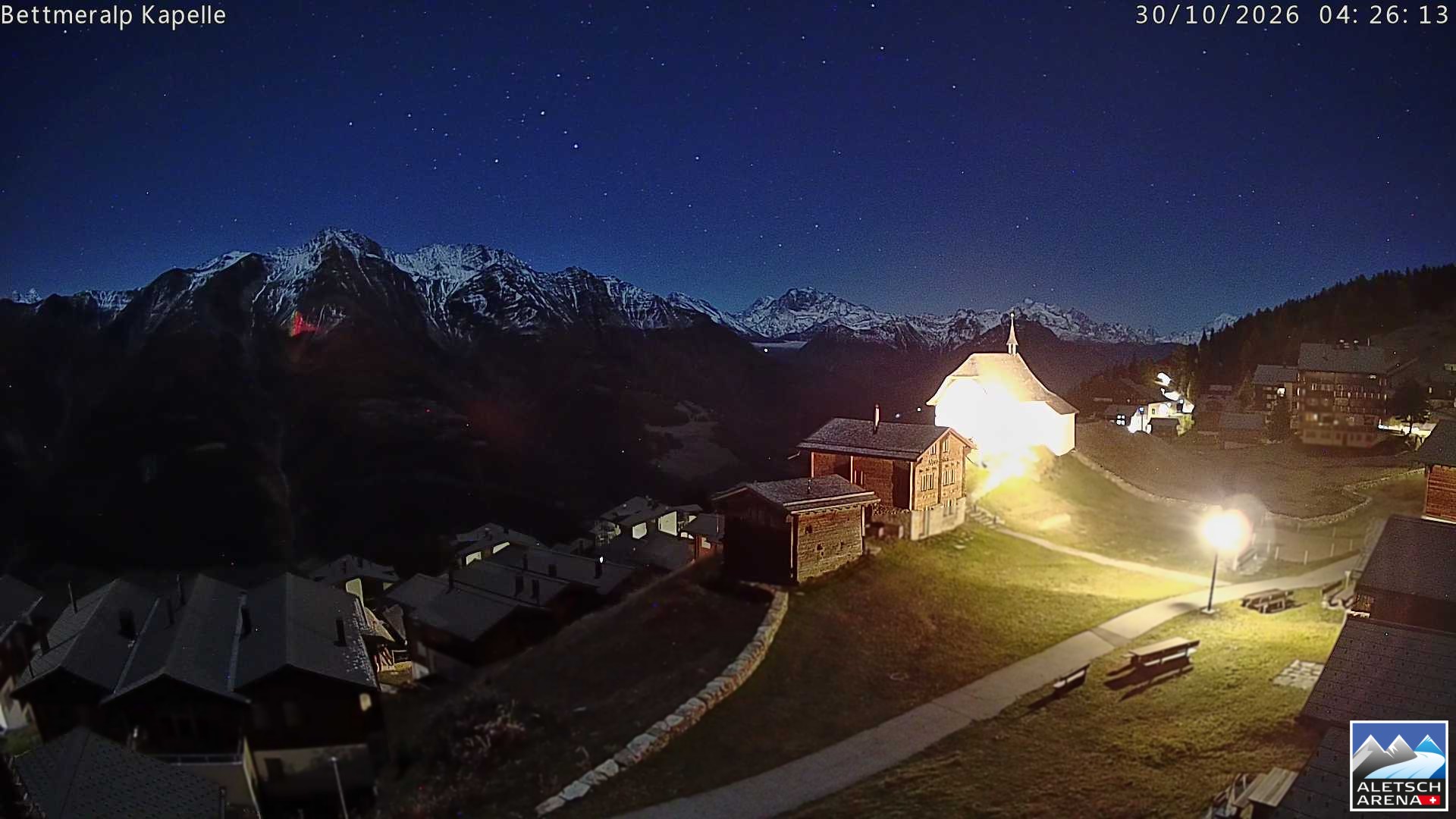 Archiv Foto Webcam Kapelle Bettmeralp