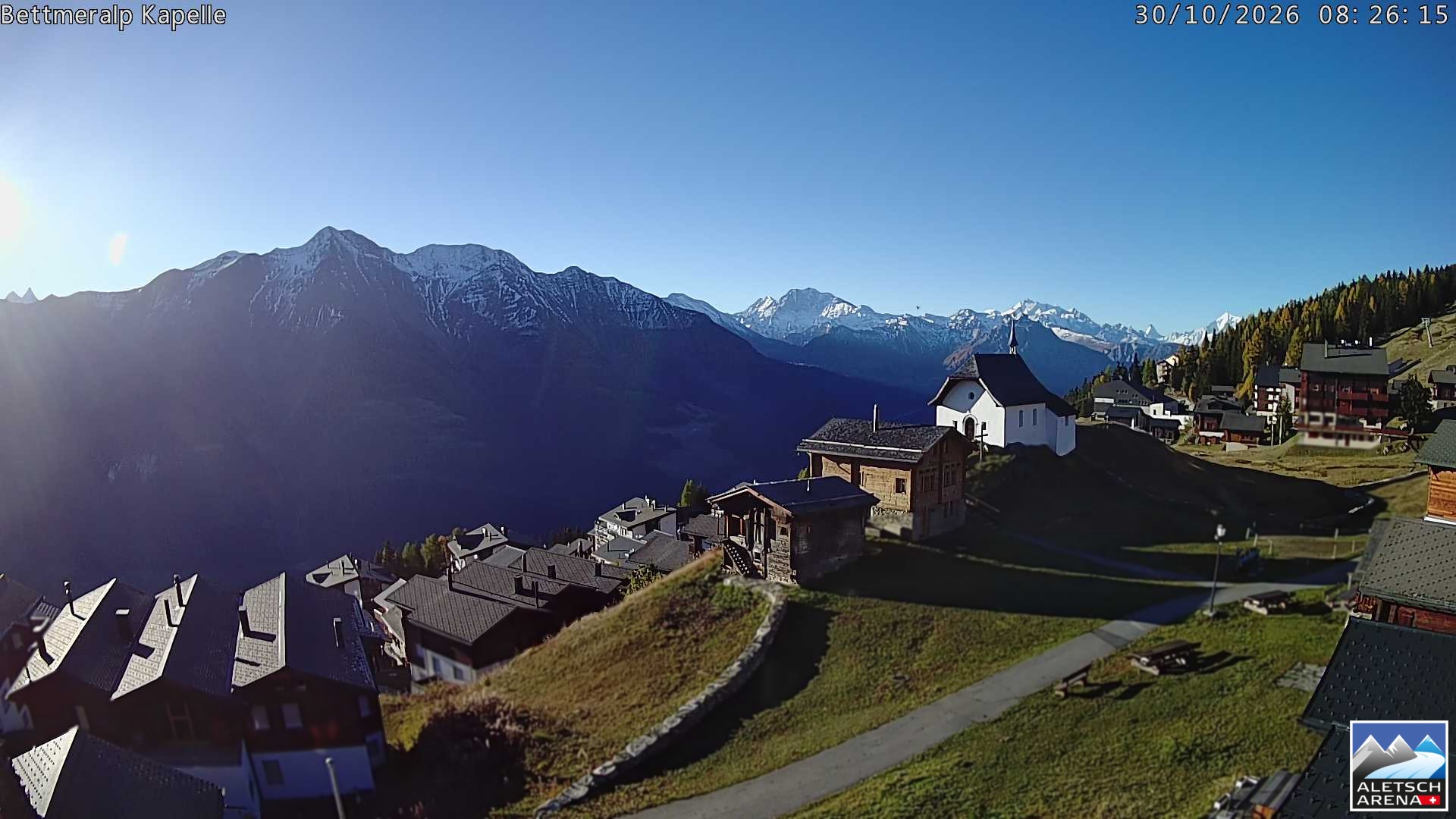 Archiv Foto Webcam Kapelle Bettmeralp