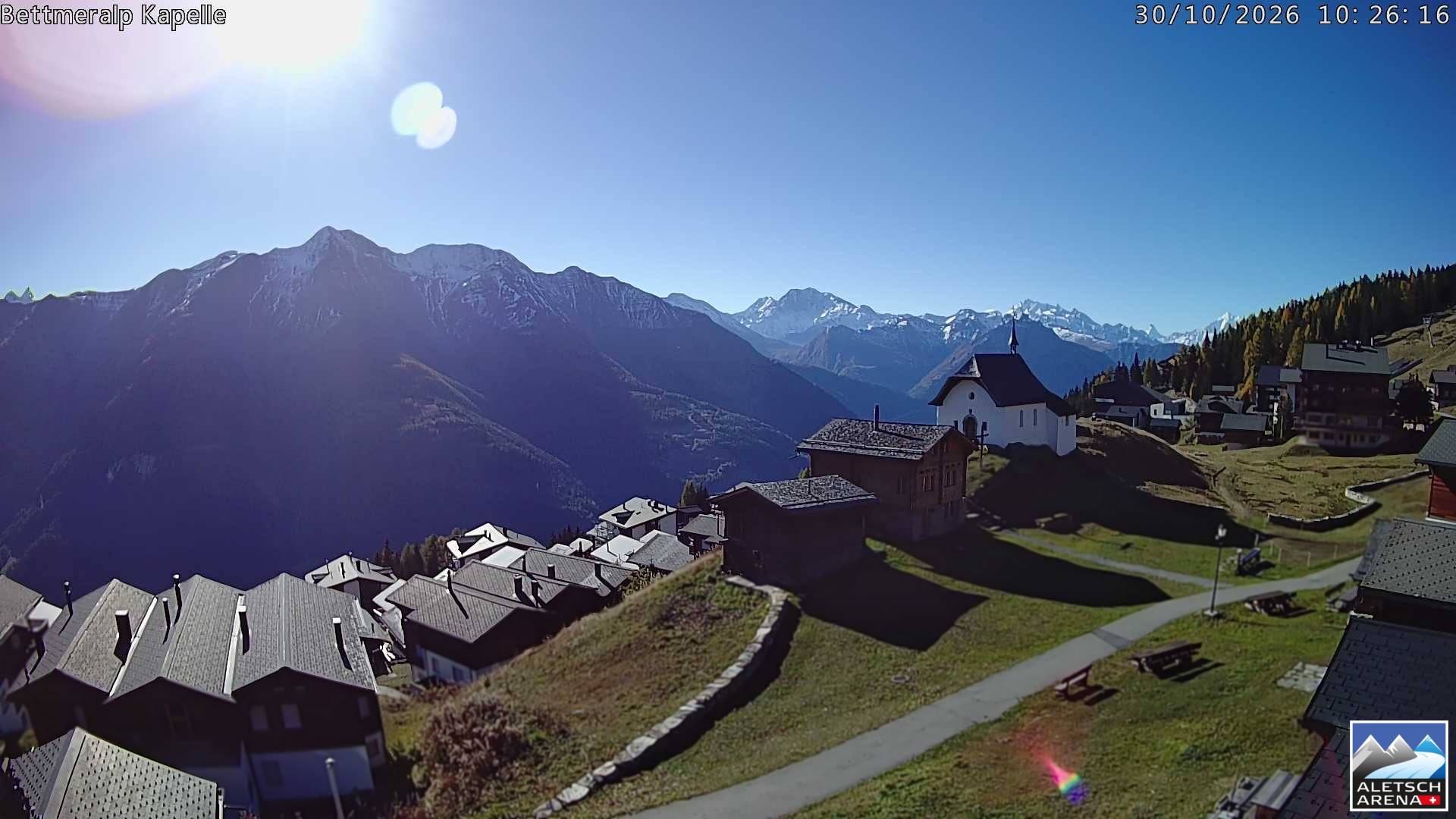 Archiv Foto Webcam Kapelle Bettmeralp