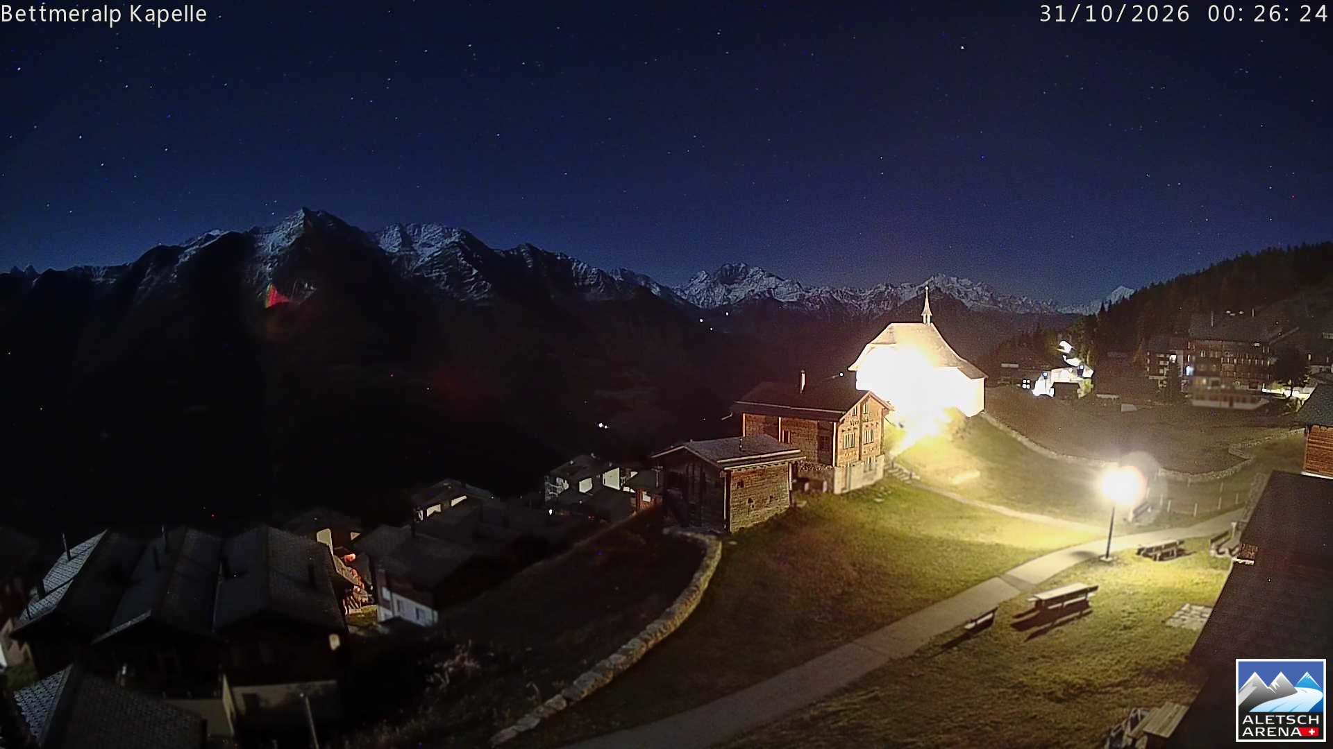 Archiv Foto Webcam Kapelle Bettmeralp