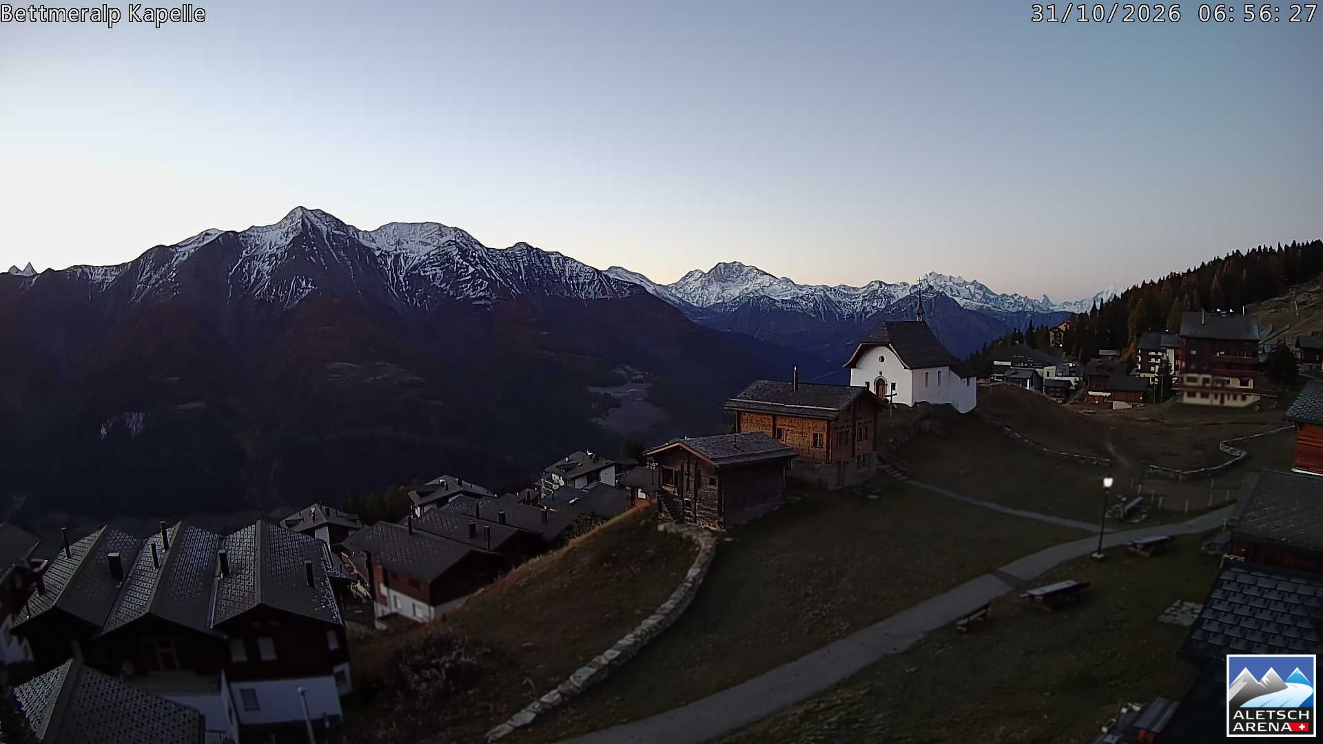 Archiv Foto Webcam Kapelle Bettmeralp